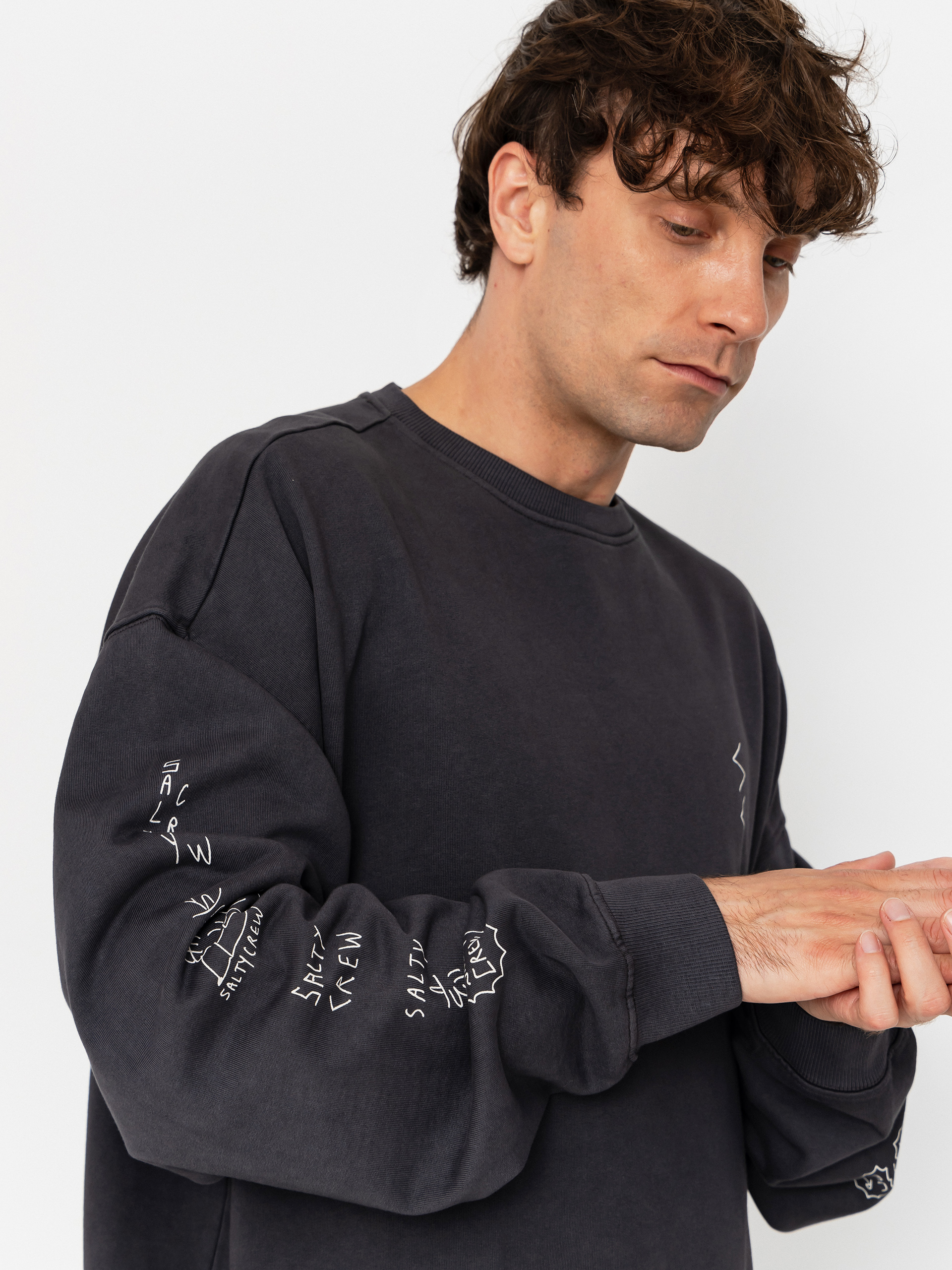 Суитшърт Salty Crew Reel Lb Crewneck (pirate black)