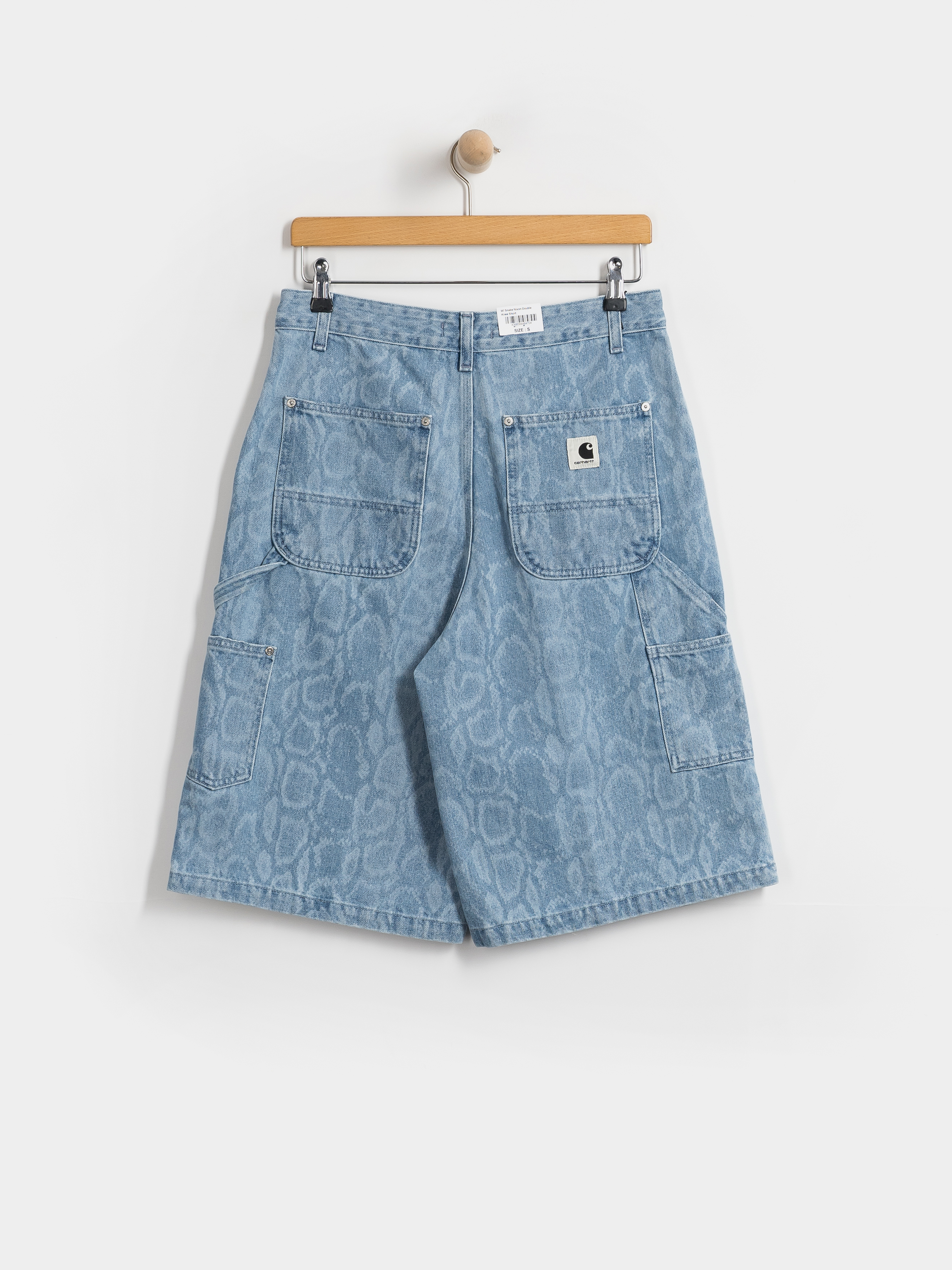 Къси панталони Carhartt WIP Snake Nixon Double Knee Wmn (snake camo blue)