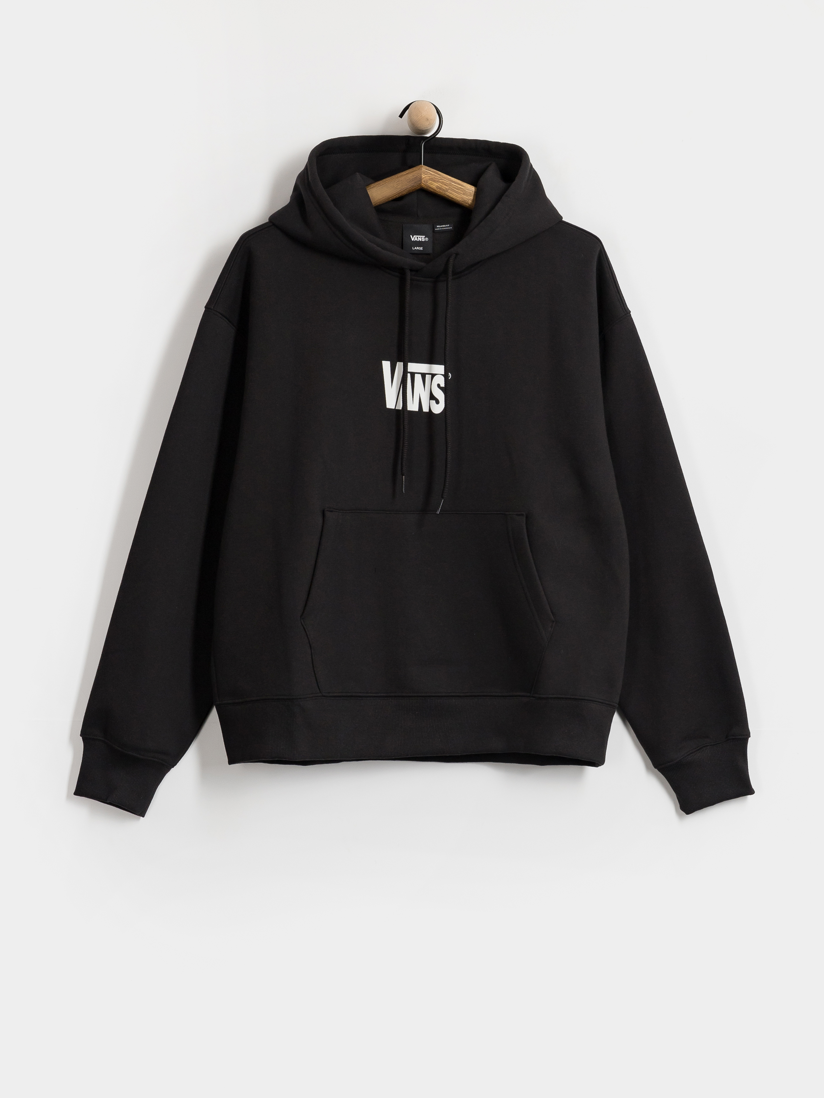 Суитшърт с качулка Vans Stretch Logo HD (black/white)