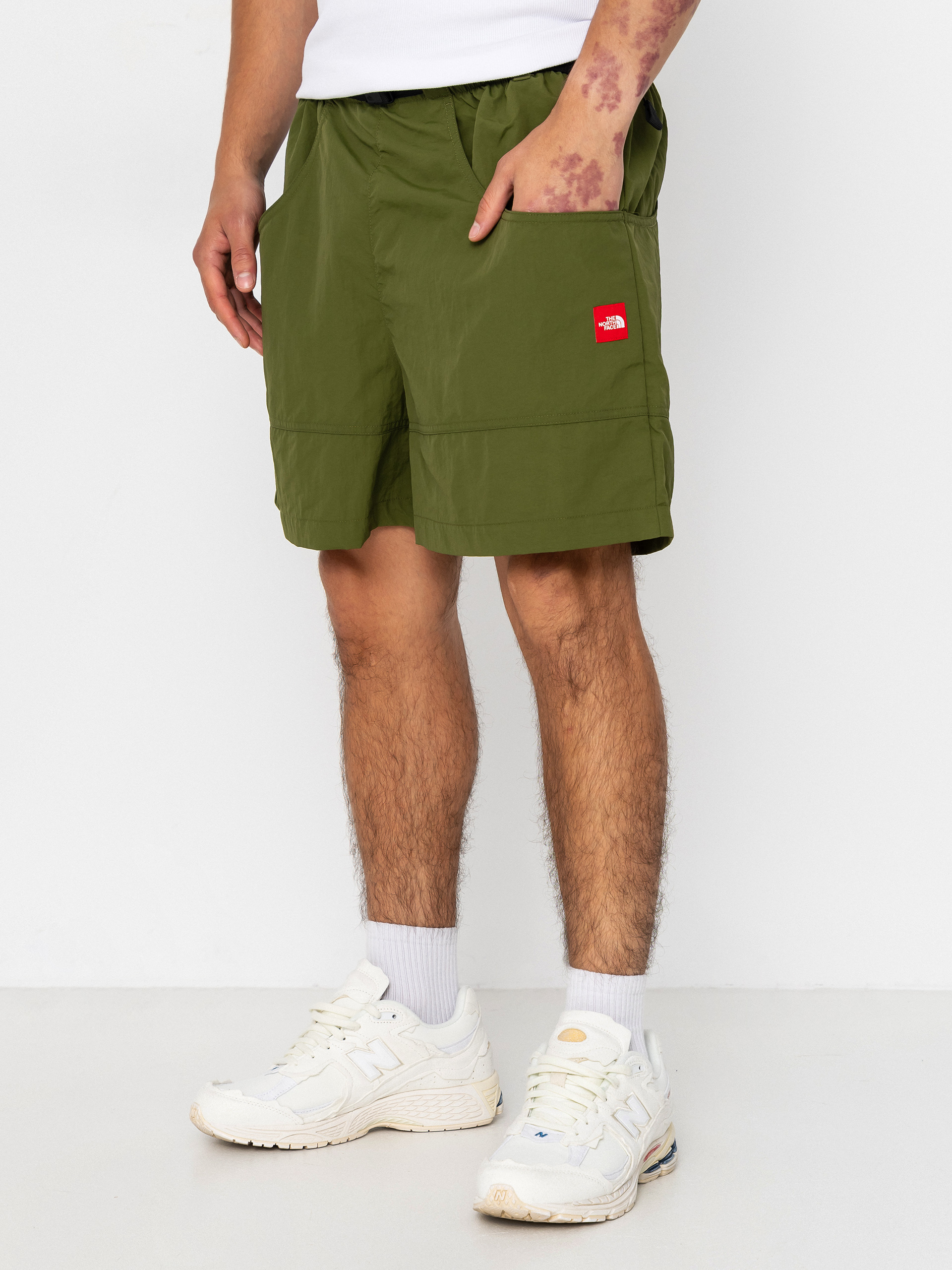 Къси панталони The North Face Tnf Red Box Nylon Belted (woodland green)