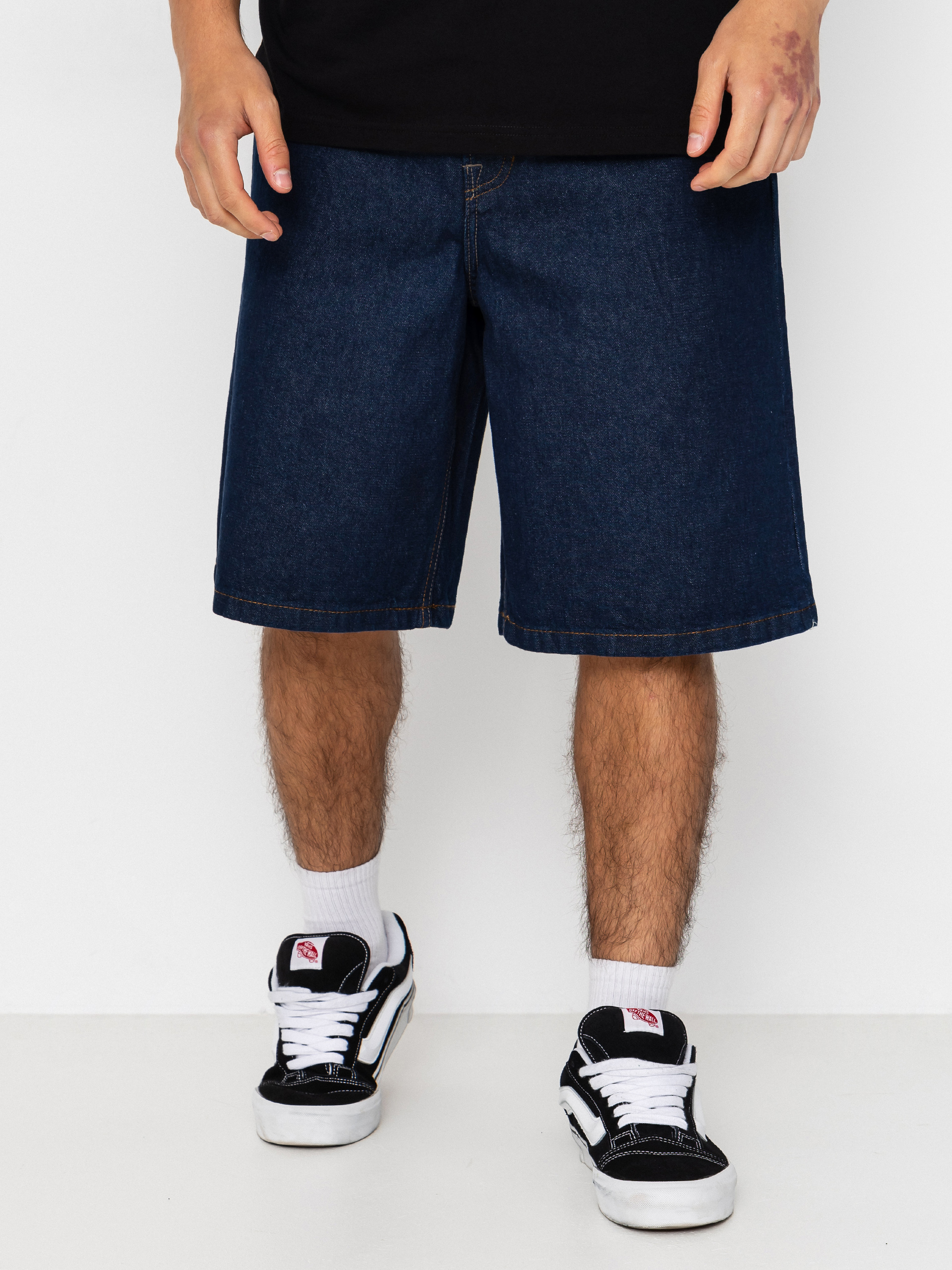 Къси панталони Vans Lx Check 5 Baggy Denim (dark rinse)