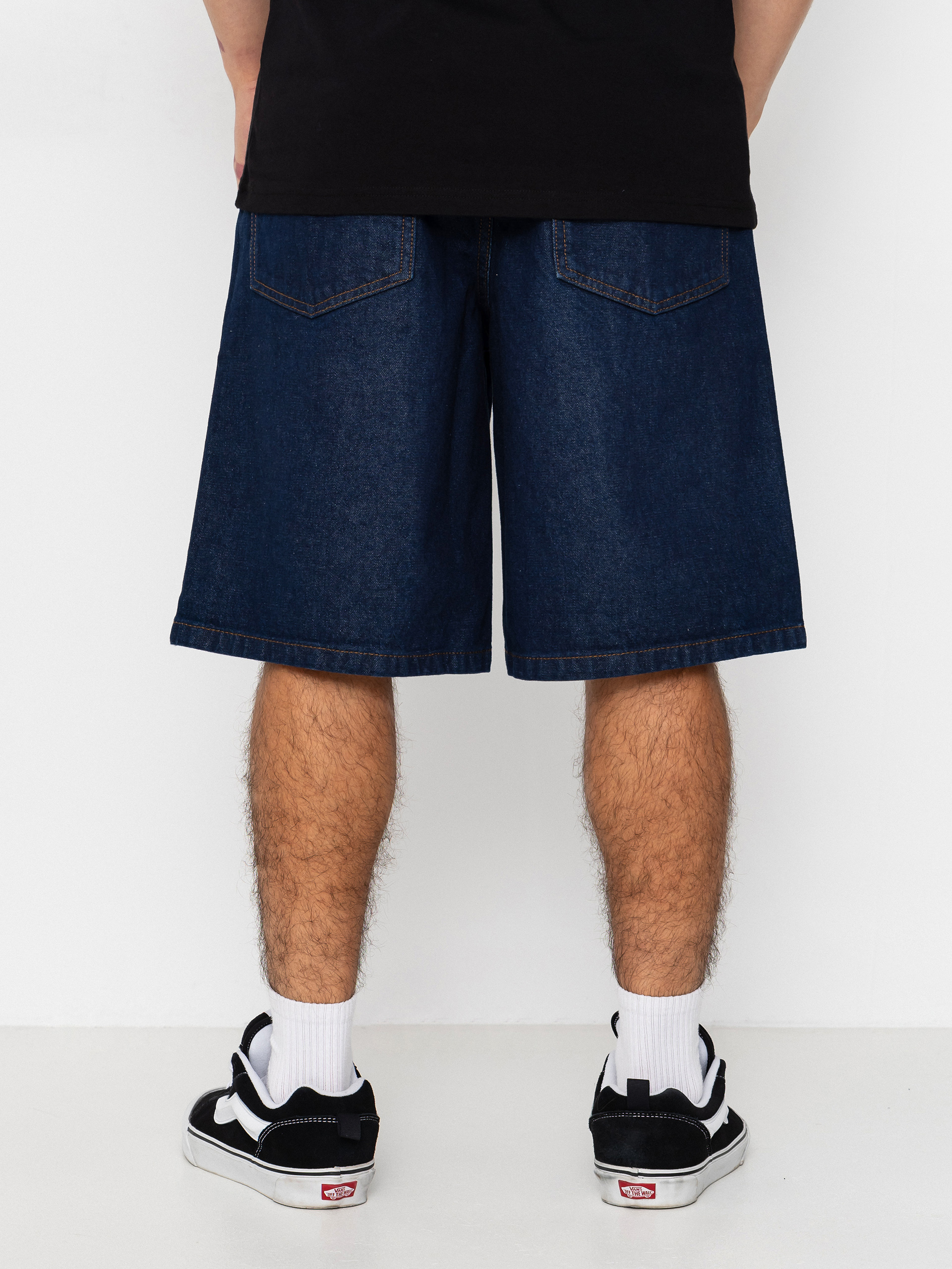 Къси панталони Vans Lx Check 5 Baggy Denim (dark rinse)