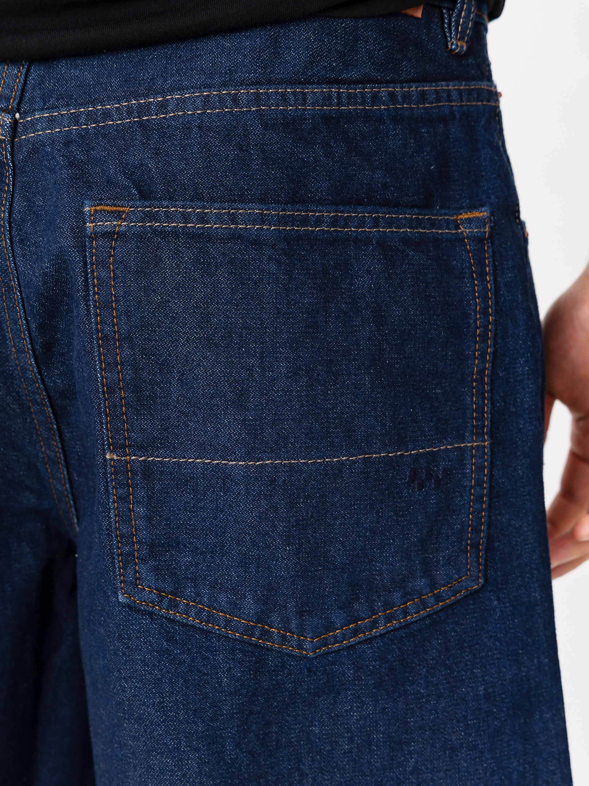 Къси панталони Vans Lx Check 5 Baggy Denim (dark rinse)