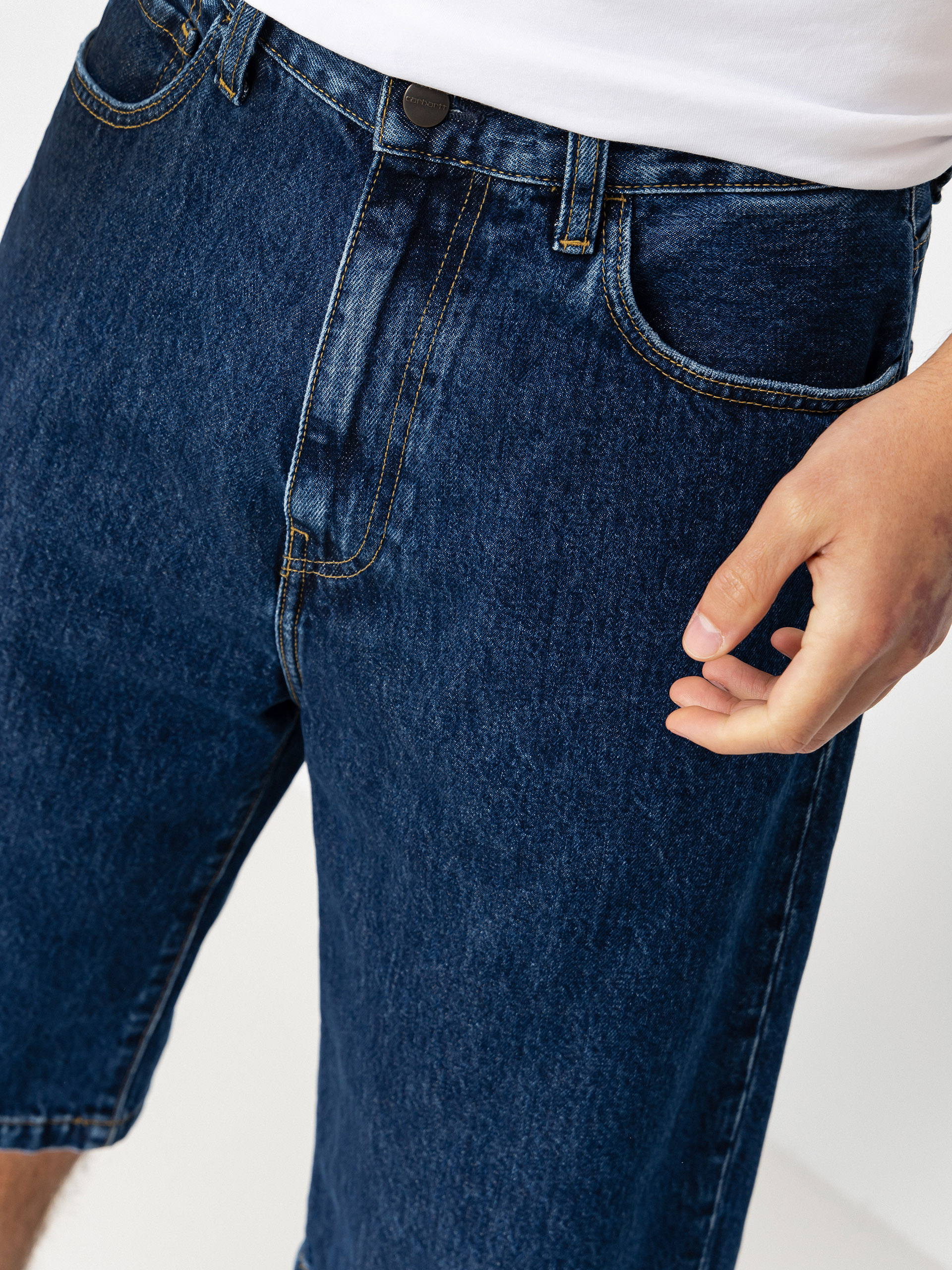 Къси панталони Carhartt WIP Langdon (blue stone washed)