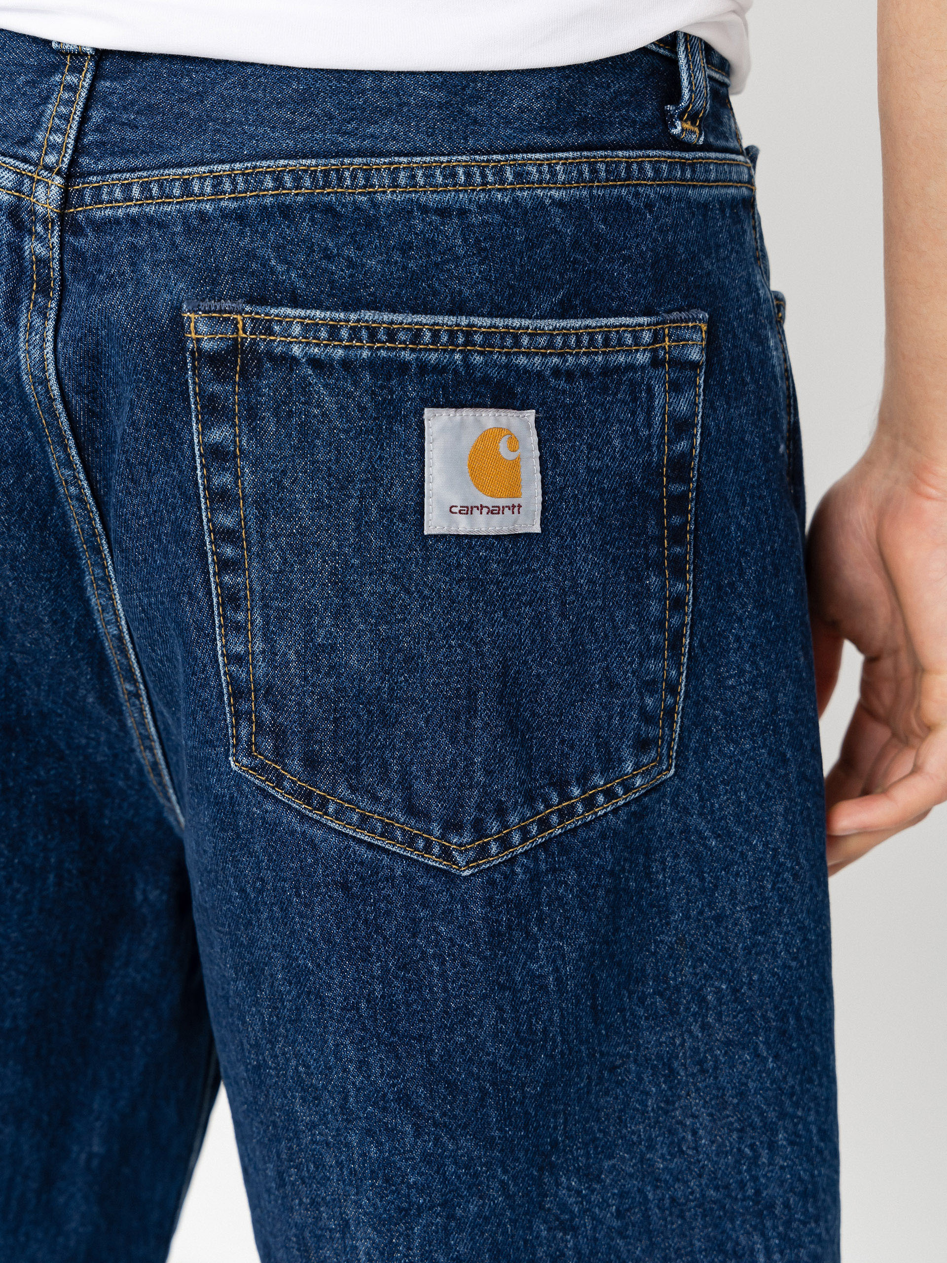 Къси панталони Carhartt WIP Langdon (blue stone washed)