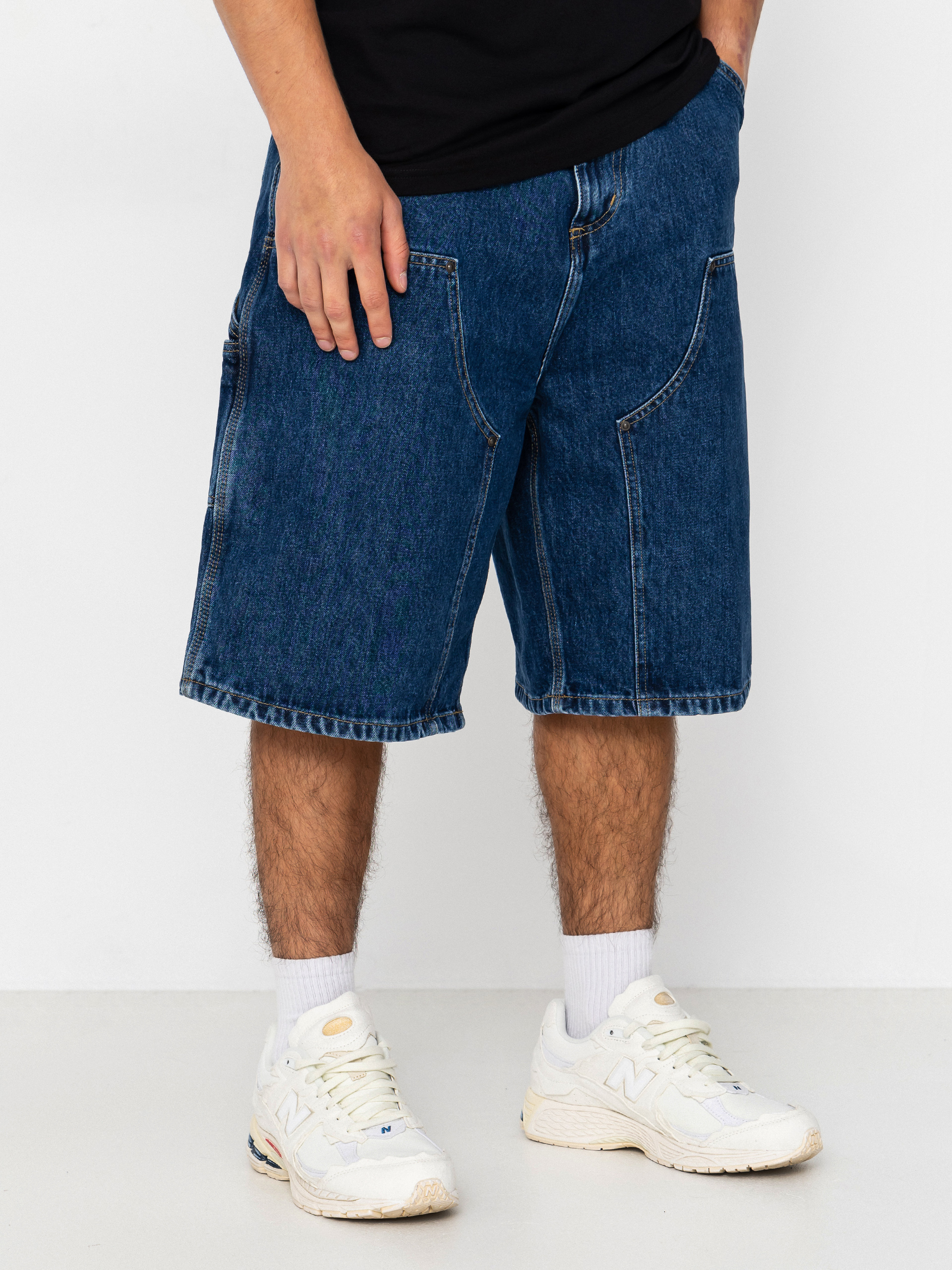 Къси панталони Carhartt WIP OG Double Knee (blue stone washed)