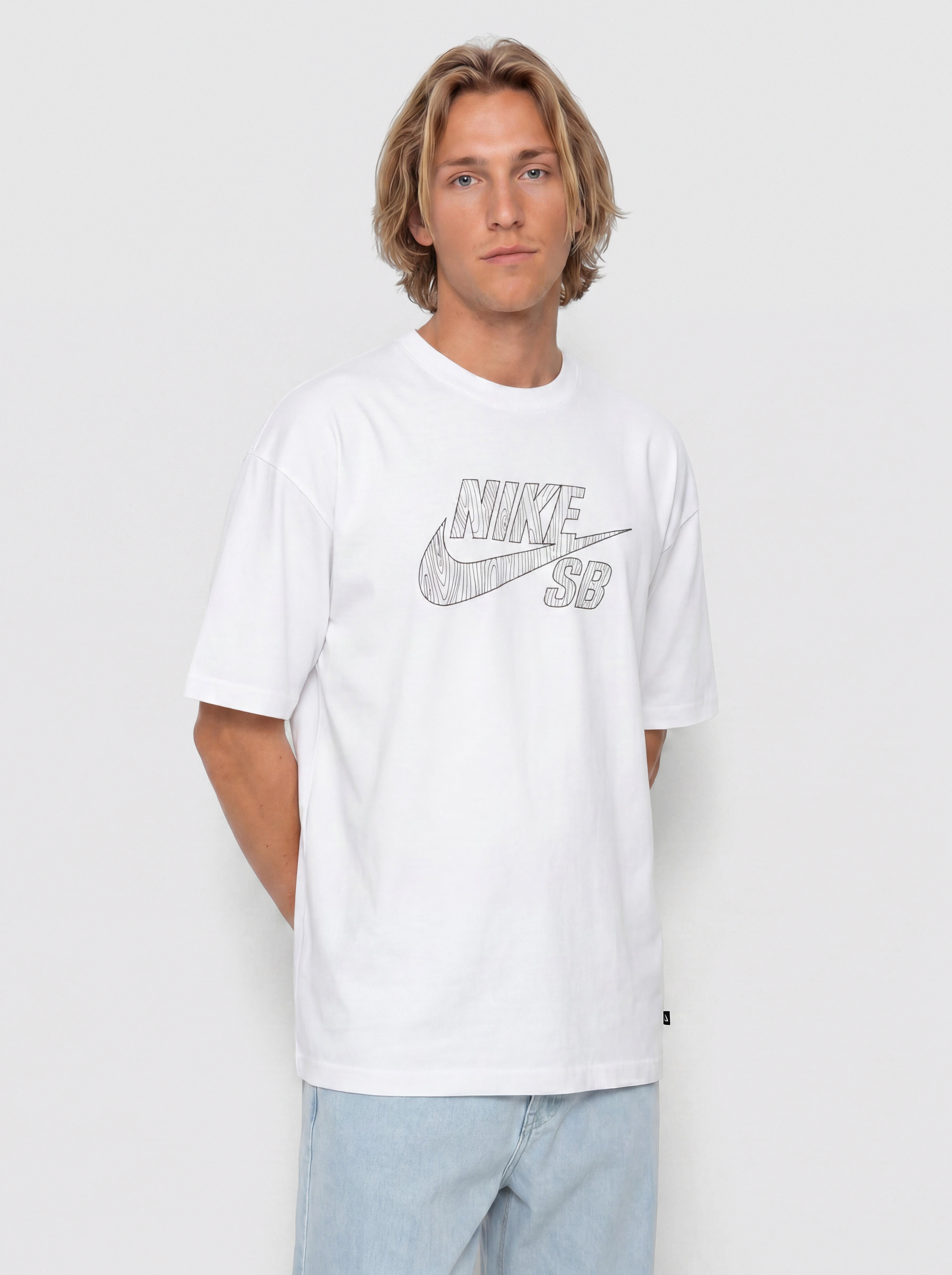 Тениска Nike SB Logo SB (white/black)