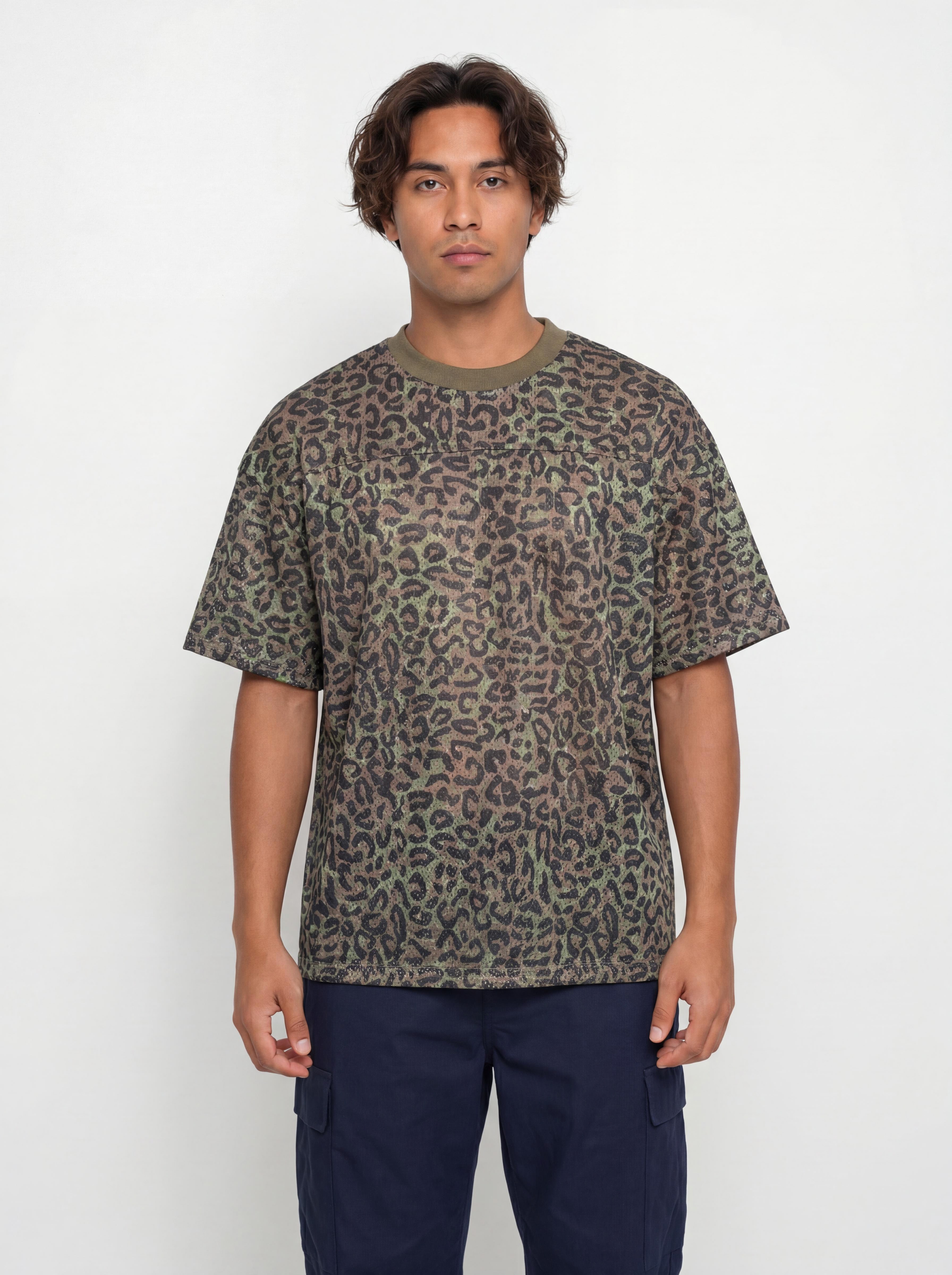 Тениска Wasted Paris Cheetah Mesh Boxy