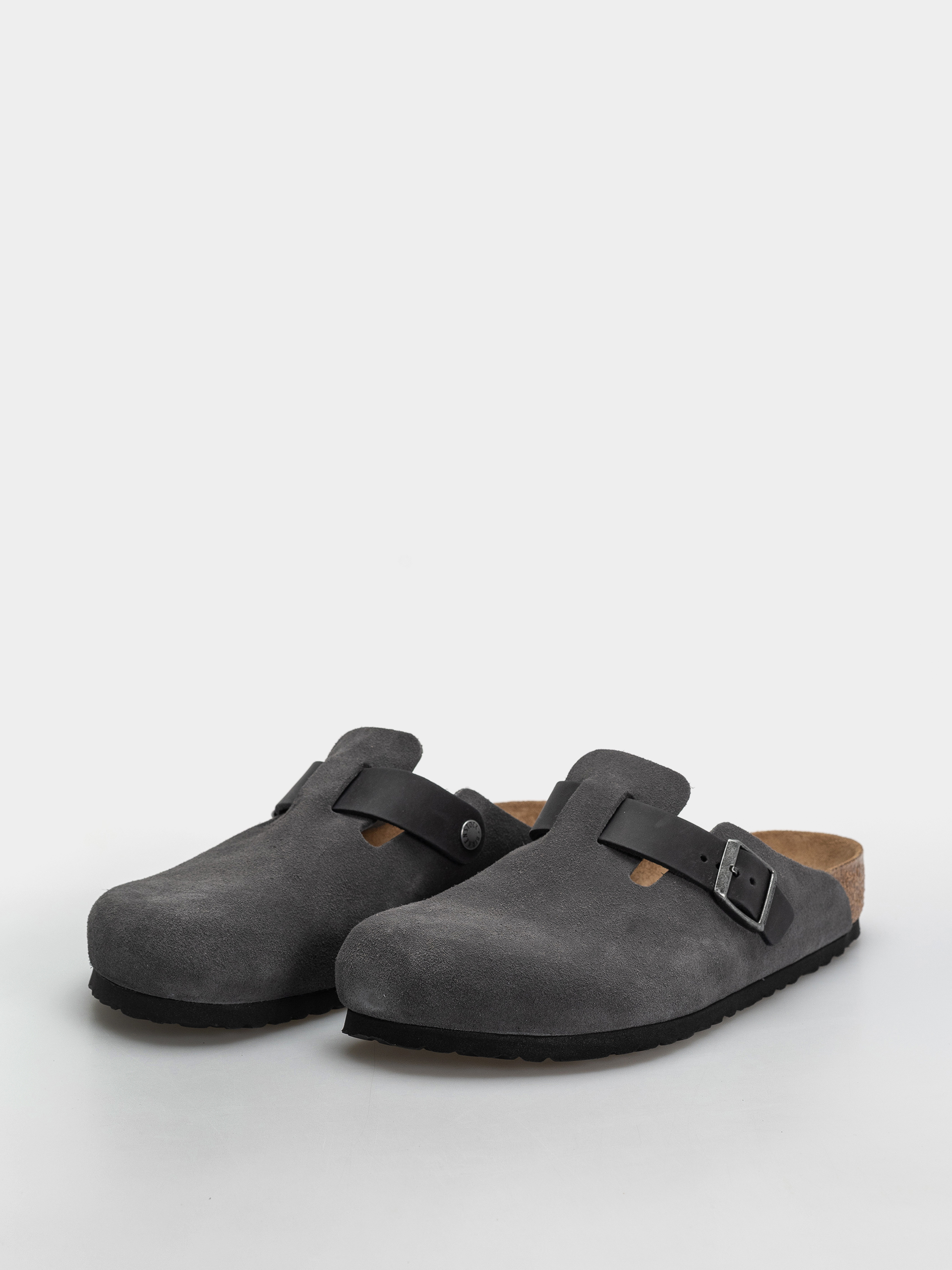 Чехли Birkenstock Boston Mixed Leather Regular (charcoal)