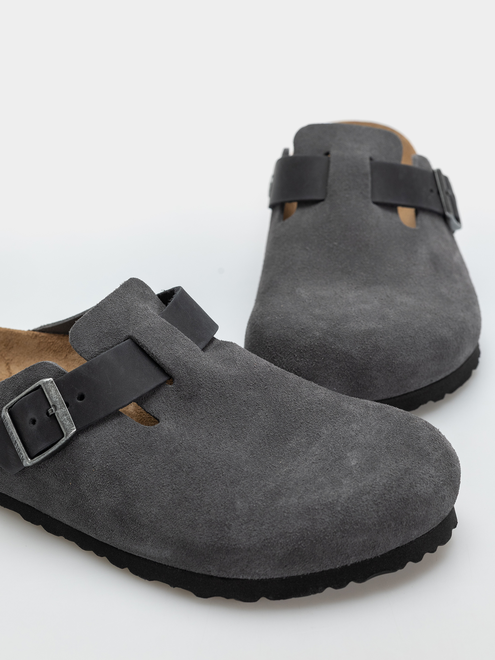 Чехли Birkenstock Boston Mixed Leather Regular (charcoal)