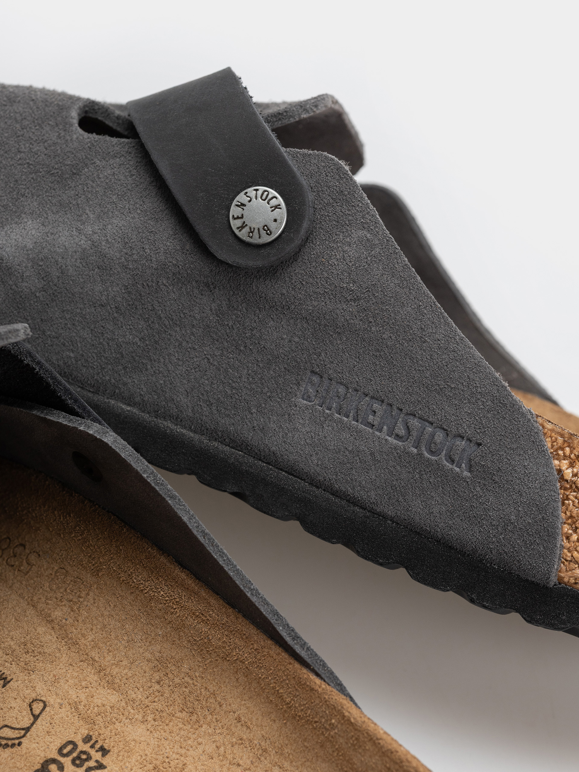 Чехли Birkenstock Boston Mixed Leather Regular (charcoal)