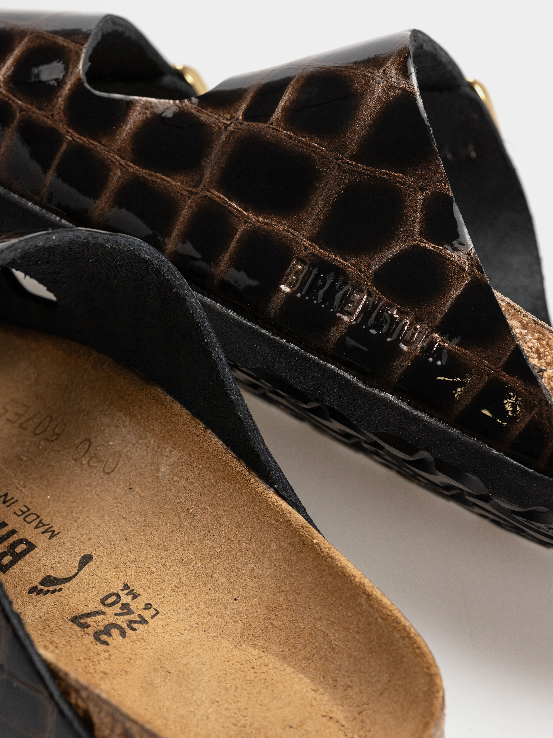 Чехли Birkenstock Arizona Leather Narrow Wmn (emboss leather black)
