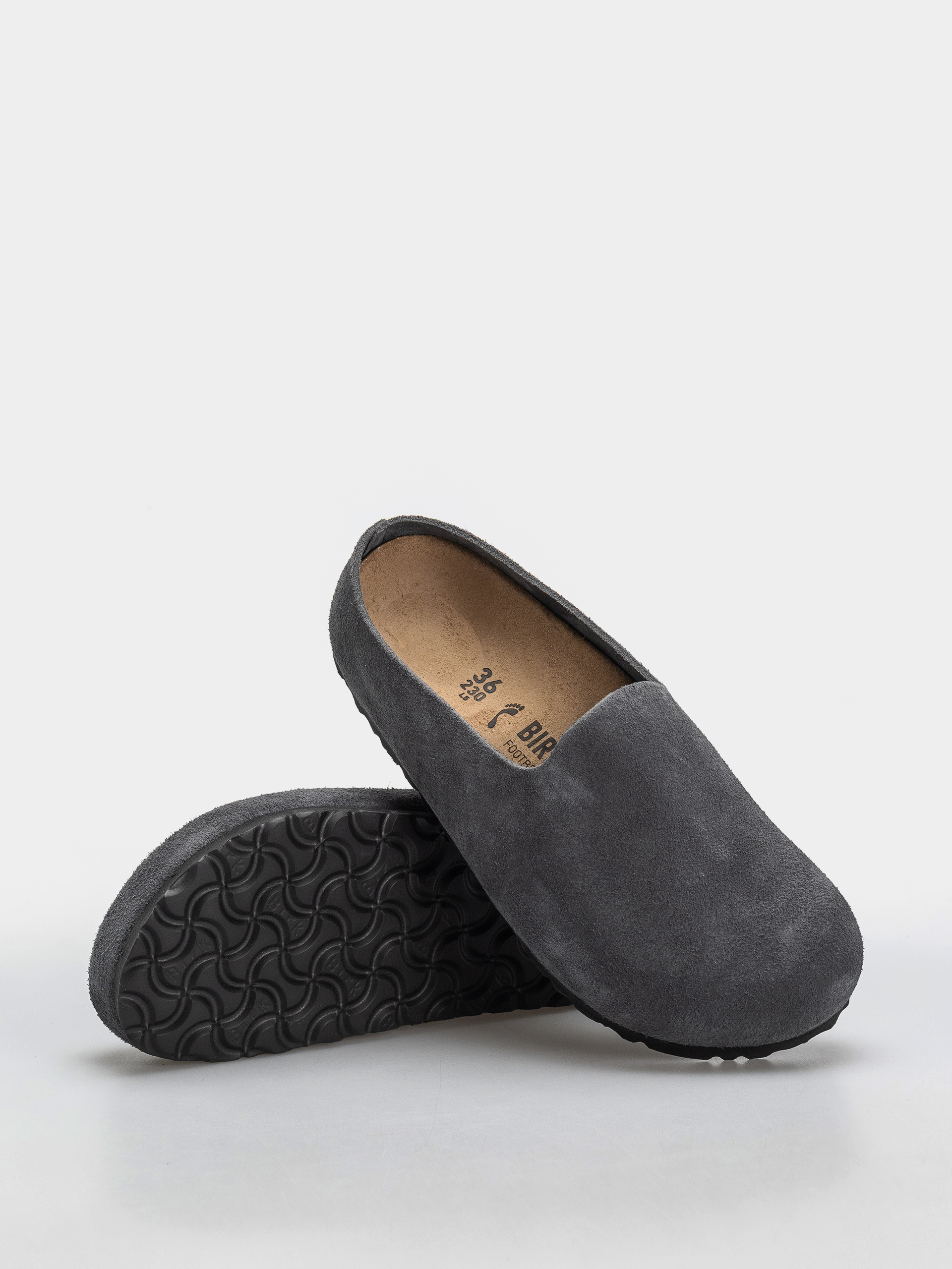 Чехли Birkenstock Amsterdam Wrapped Suede Leather Narrow (charcoal)