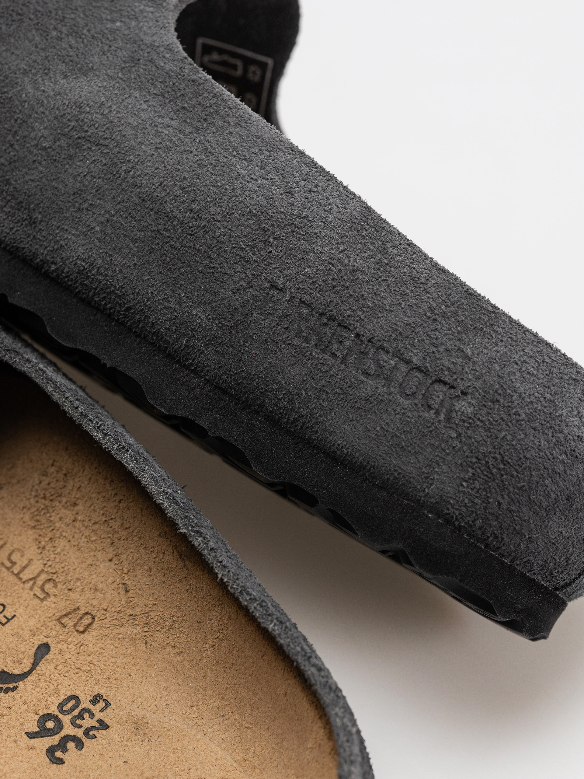 Чехли Birkenstock Amsterdam Wrapped Suede Leather Narrow (charcoal)