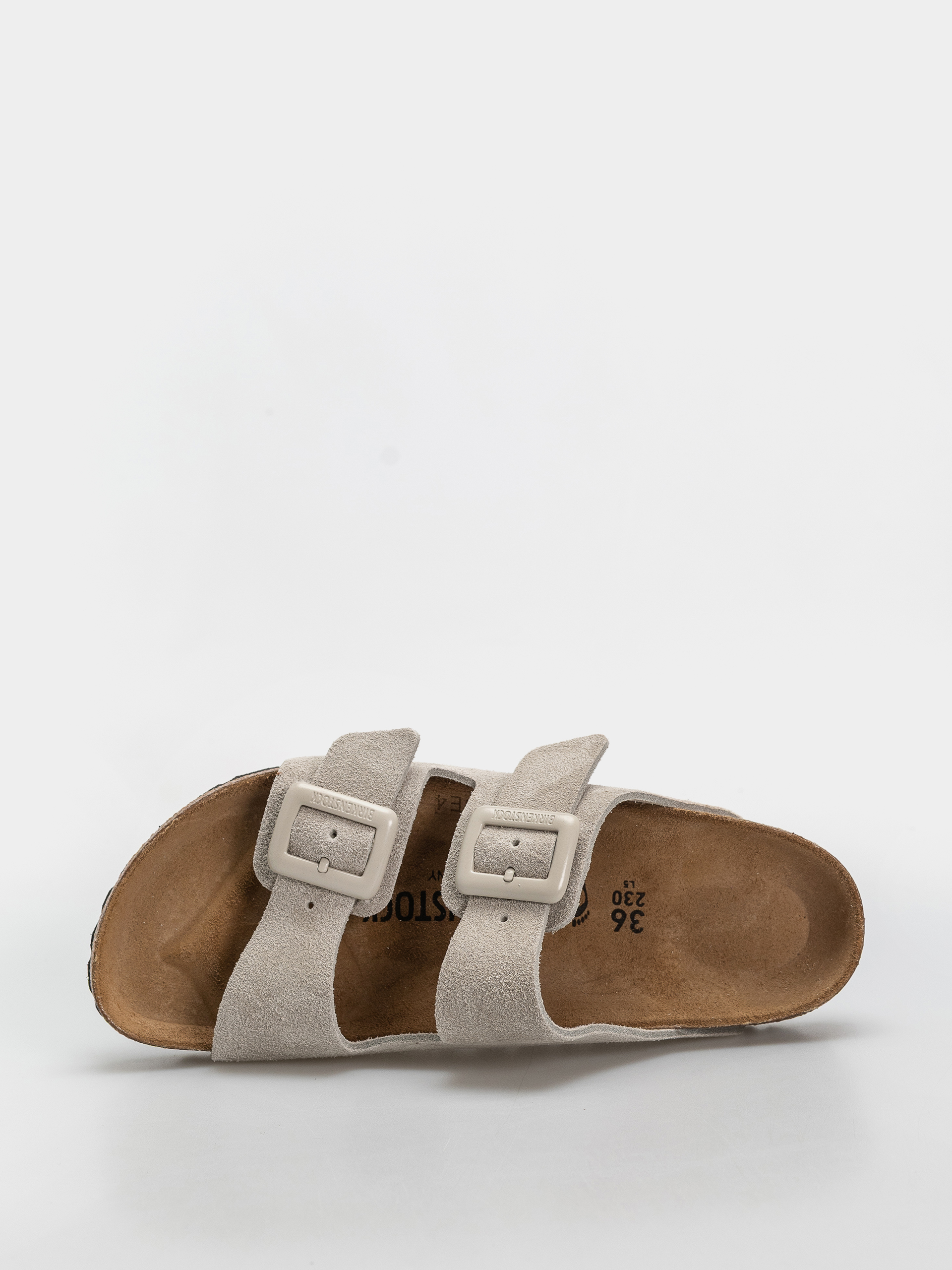 Чехли Birkenstock Arizona Suede Leather Cushion Buckle Narrow Wmn (oyster)