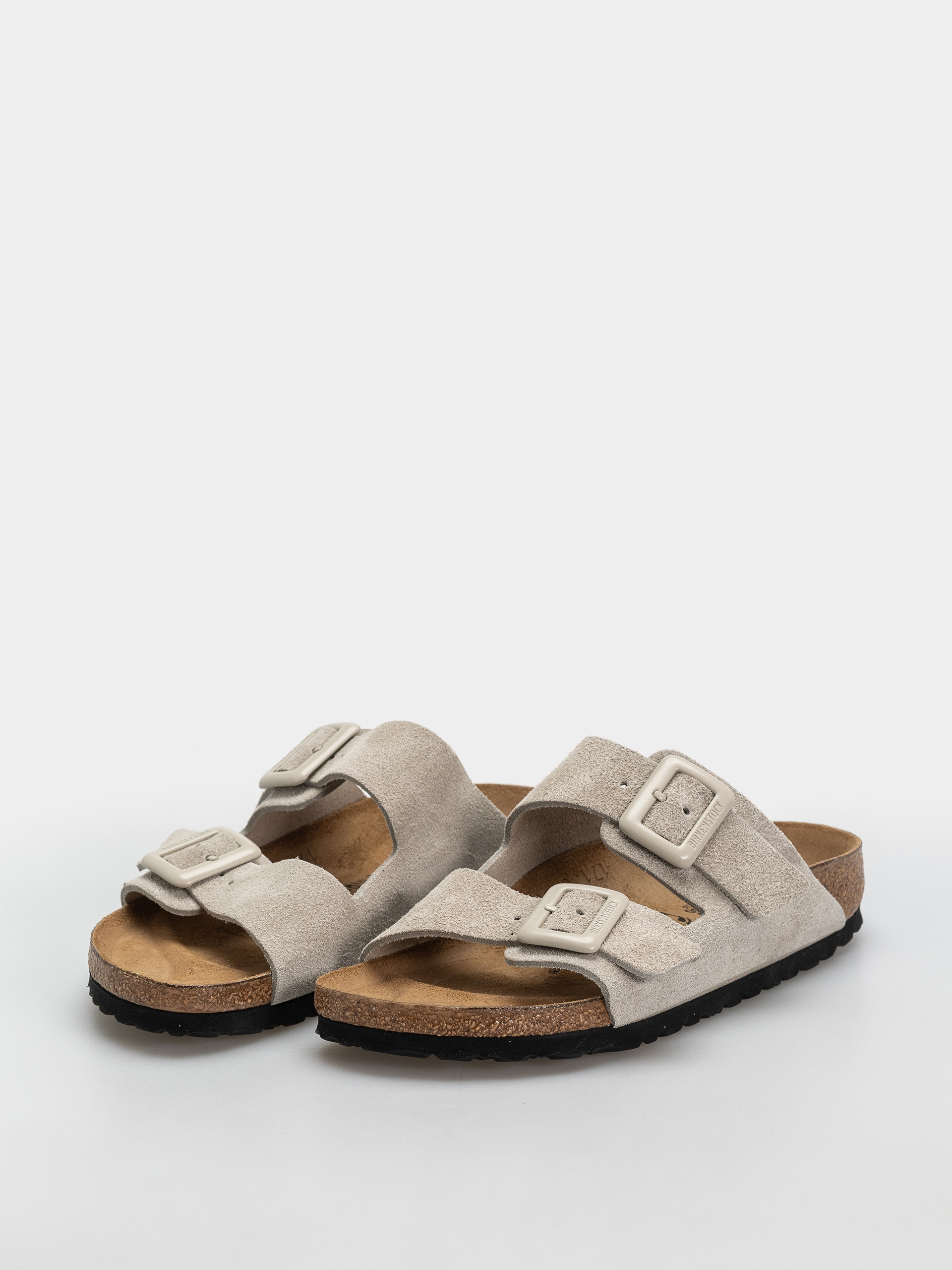 Чехли Birkenstock Arizona Suede Leather Cushion Buckle Narrow Wmn (oyster)