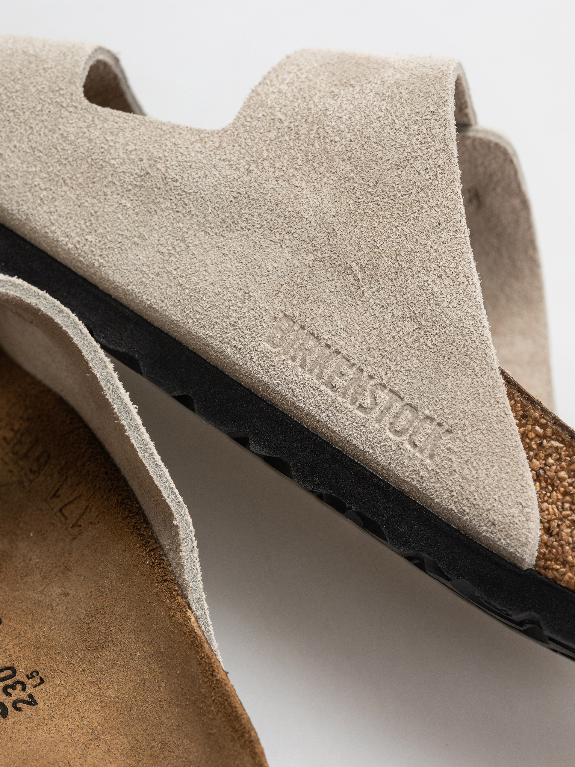 Чехли Birkenstock Arizona Suede Leather Cushion Buckle Narrow Wmn (oyster)