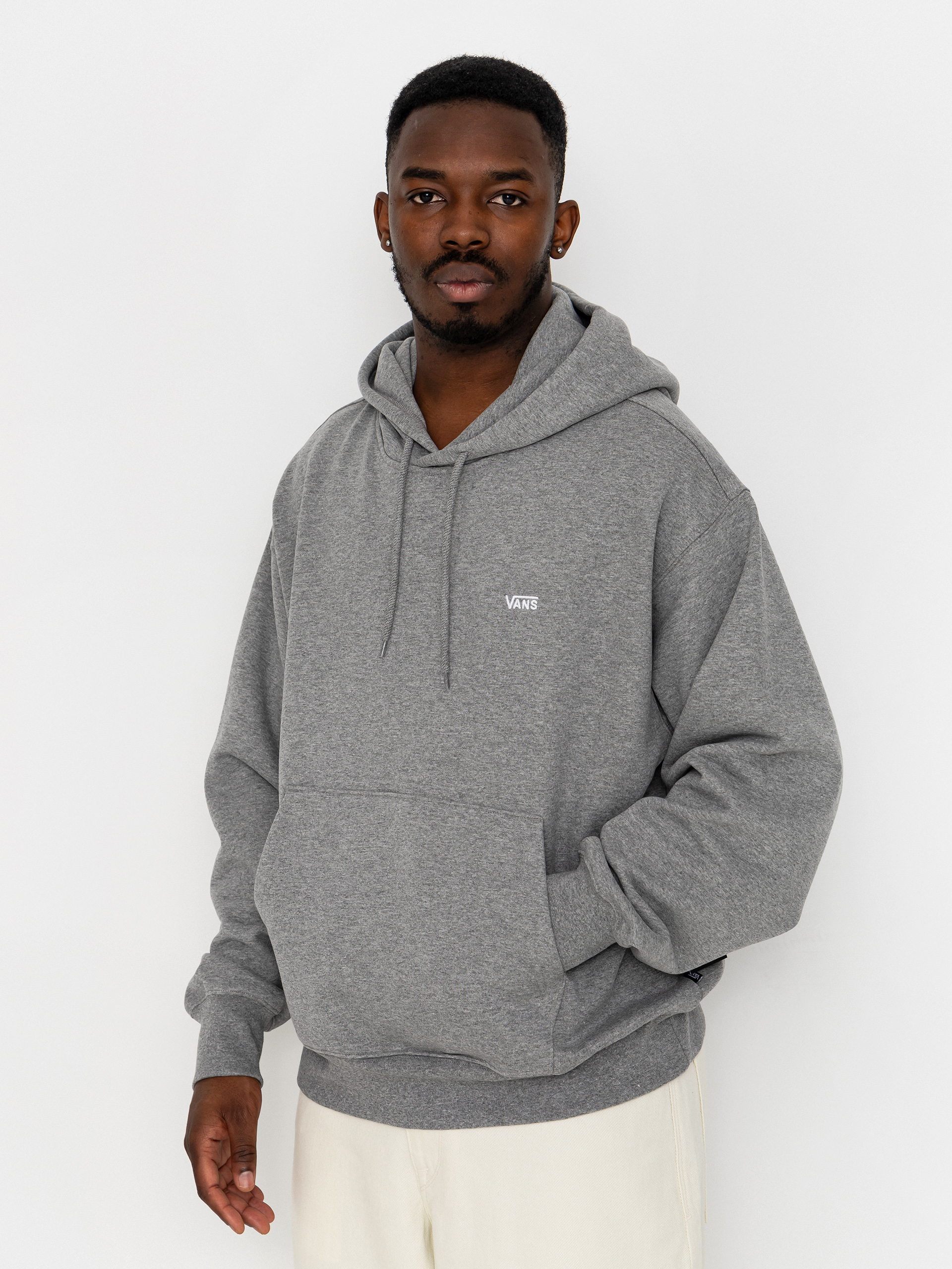 Суитшърт с качулка Vans Left Chest II HD (cement heather)