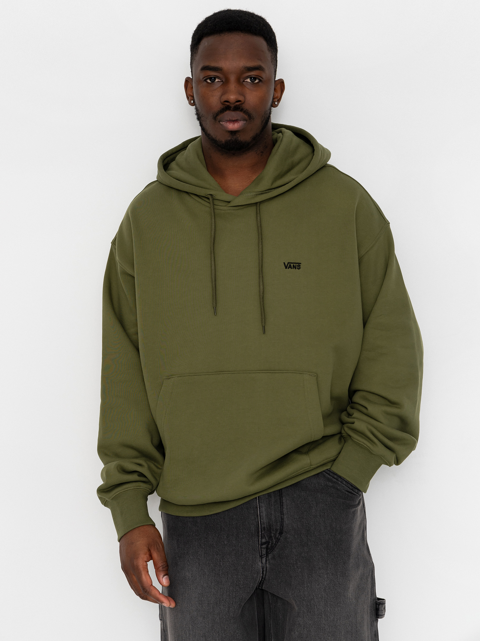 Суитшърт с качулка Vans Left Chest II HD (green balsam)