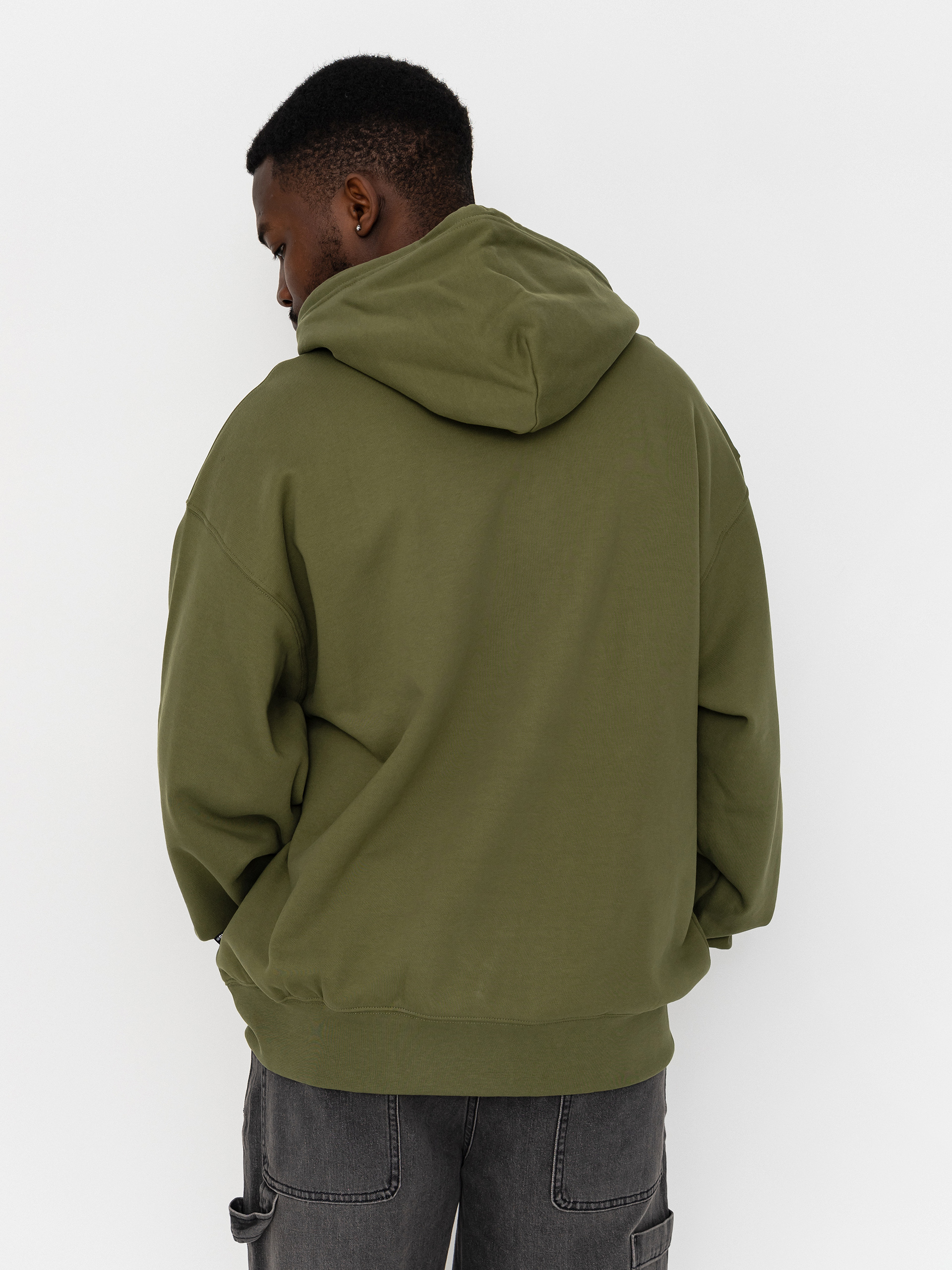 Суитшърт с качулка Vans Left Chest II HD (green balsam)