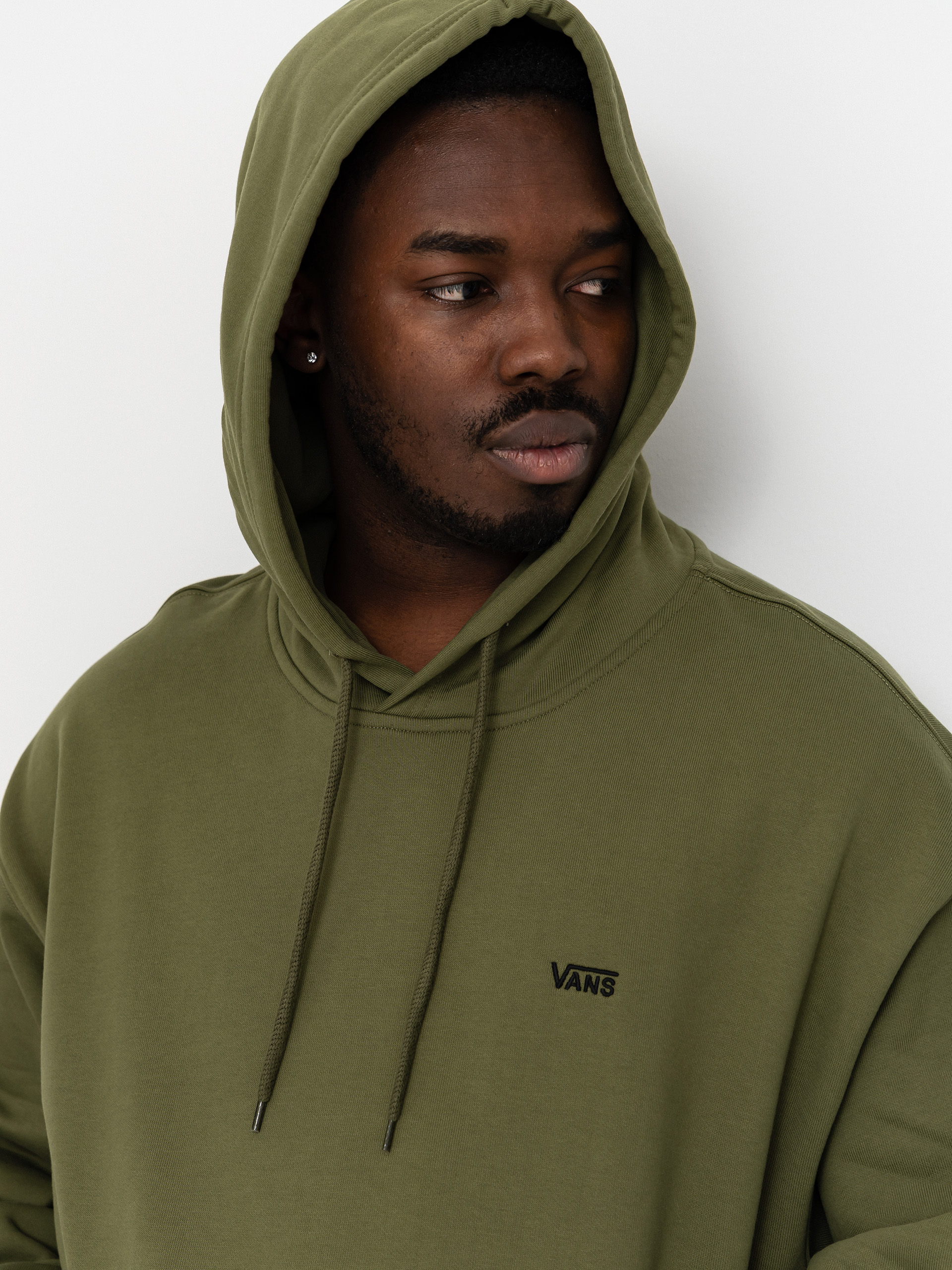 Суитшърт с качулка Vans Left Chest II HD (green balsam)