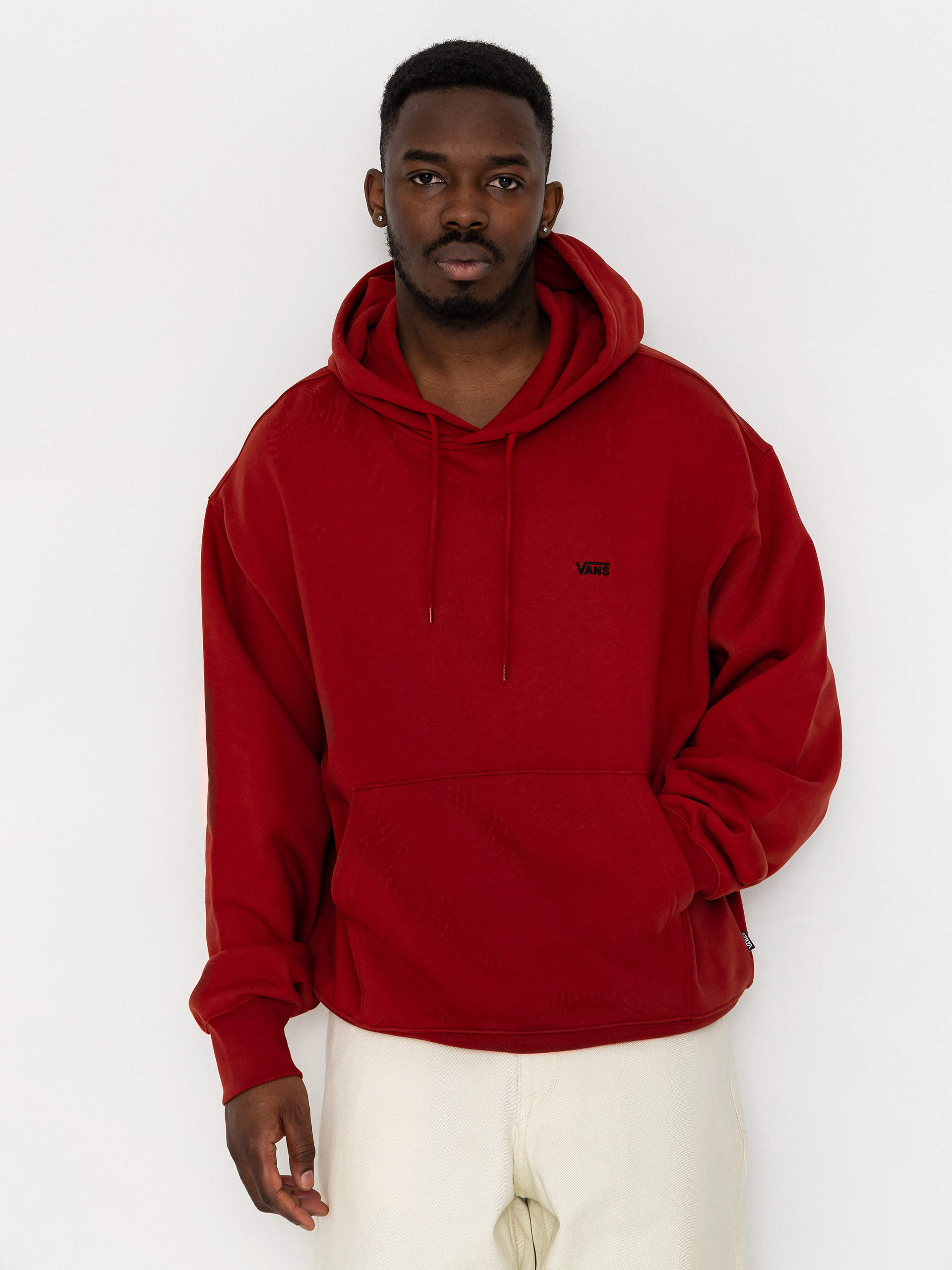 Суитшърт с качулка Vans Left Chest II HD (poppy ember)