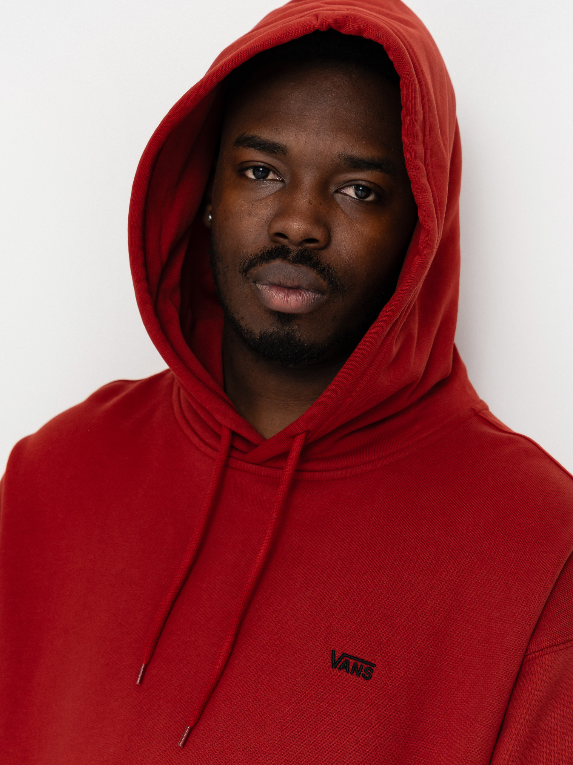 Суитшърт с качулка Vans Left Chest II HD (poppy ember)