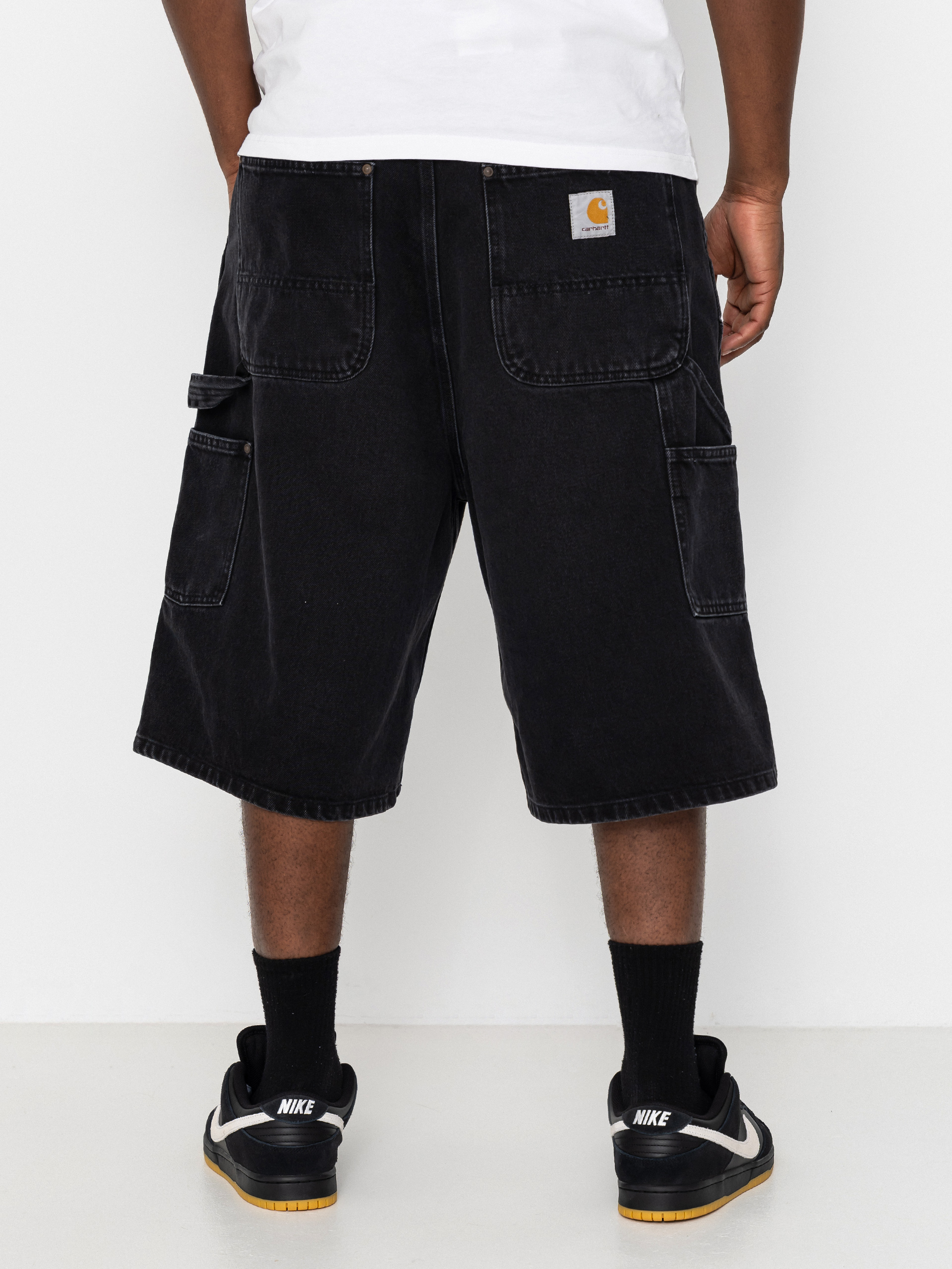 Къси панталони Carhartt WIP OG Double Knee (black stone washed)