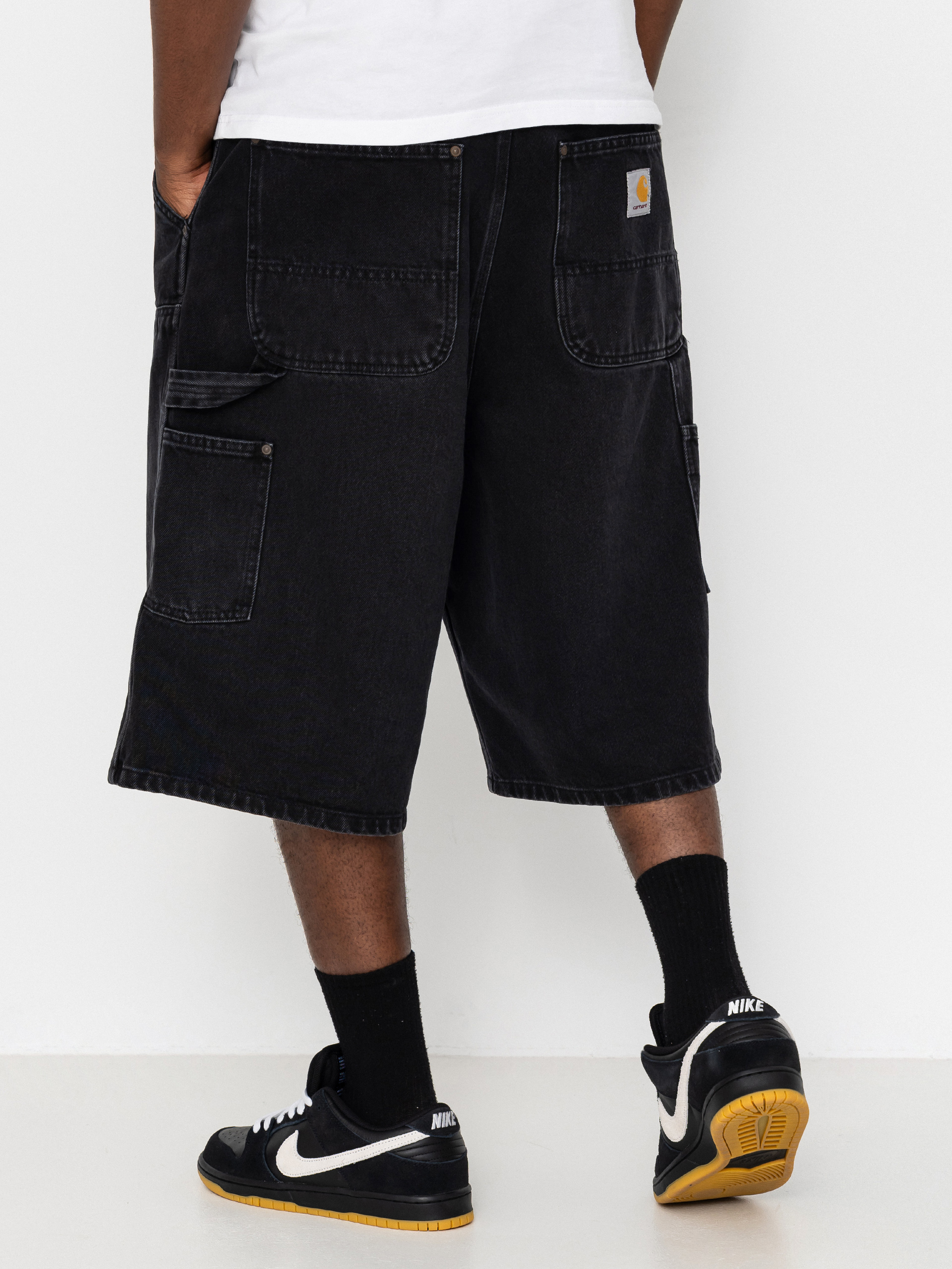 Къси панталони Carhartt WIP OG Double Knee (black stone washed)