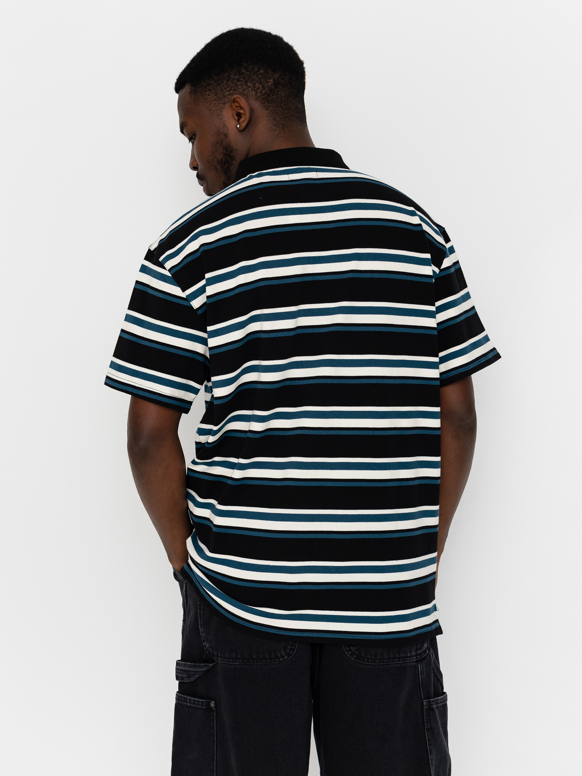 Тениска с яка Santa Cruz Cera (black/dark teal)