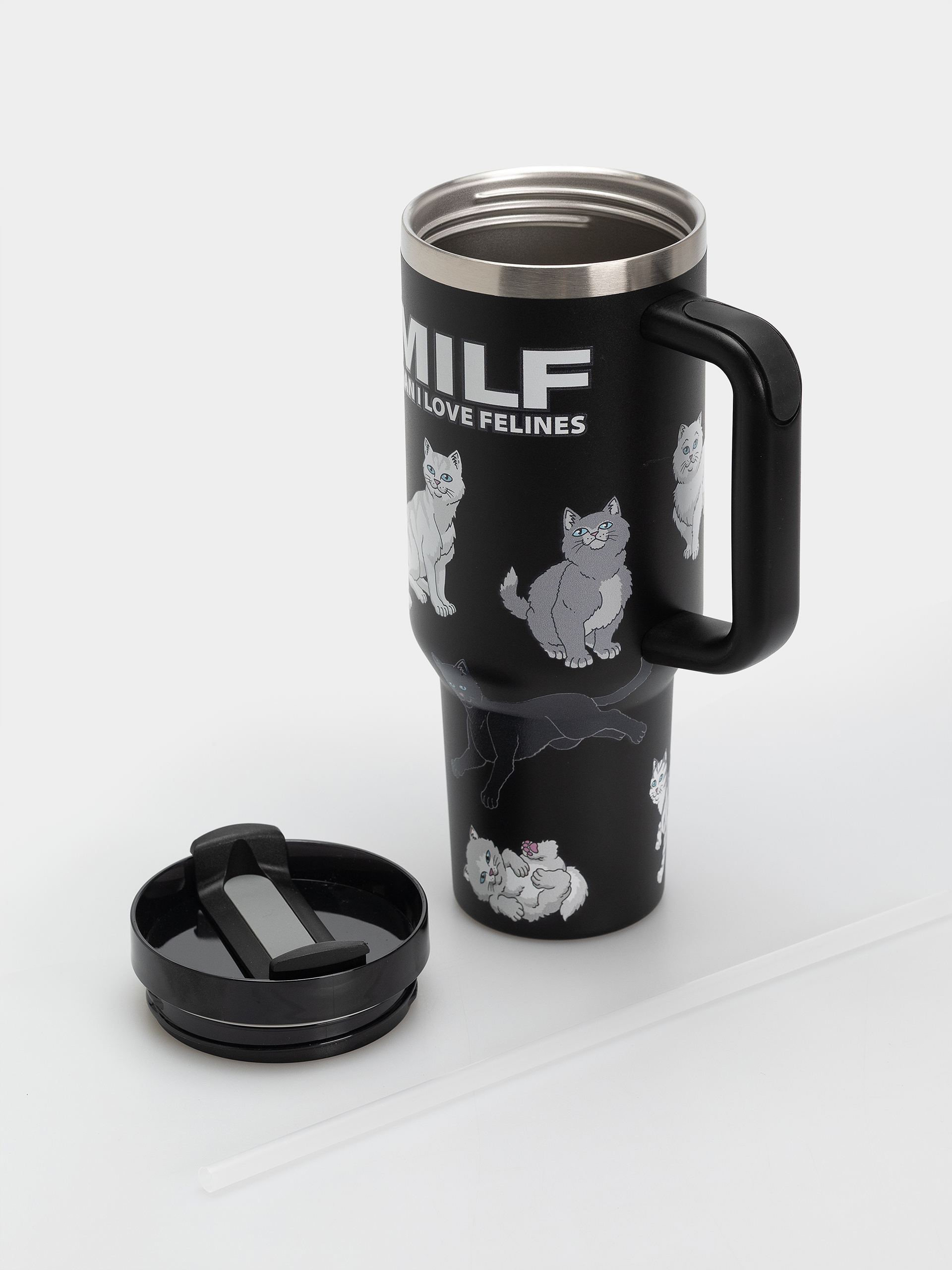 Купа RipNDip Man I Love Felines Big Ol Cup Tumbler (black)