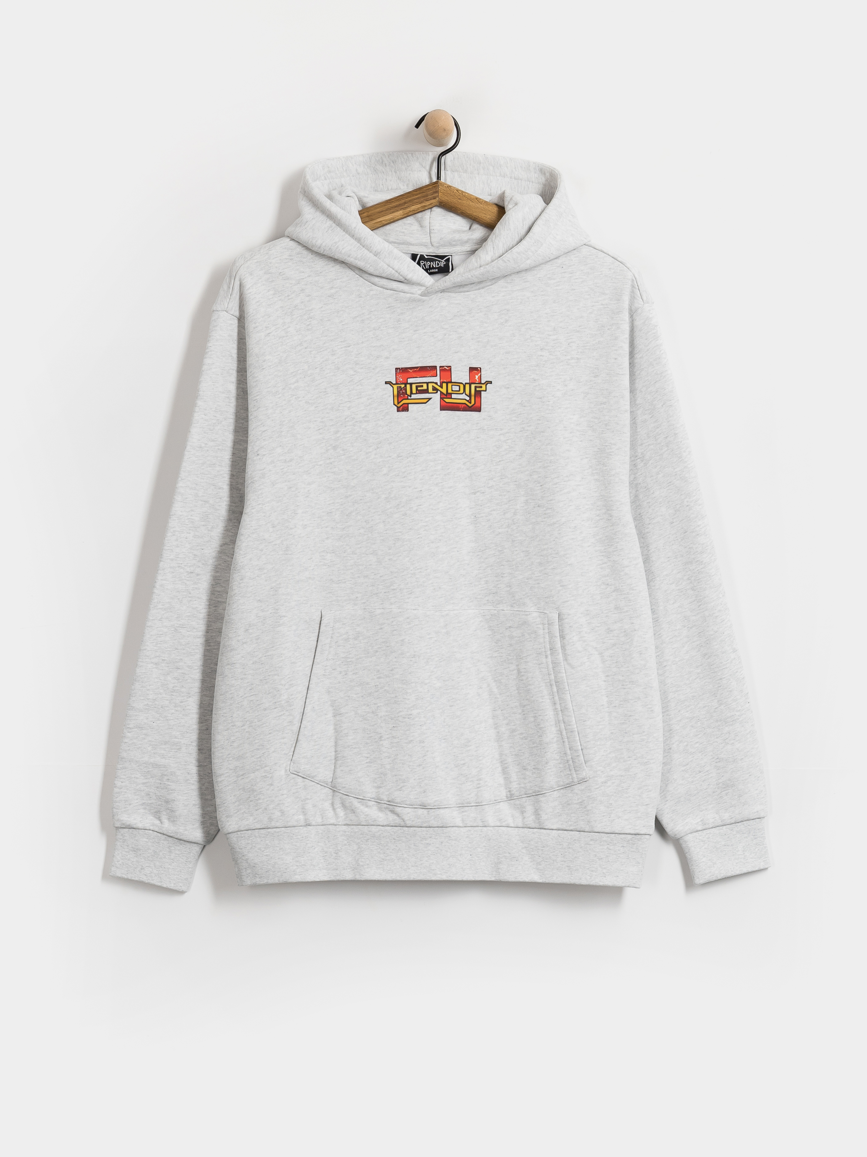 Суитшърт с качулка RipNDip Fight HD (ash heather)
