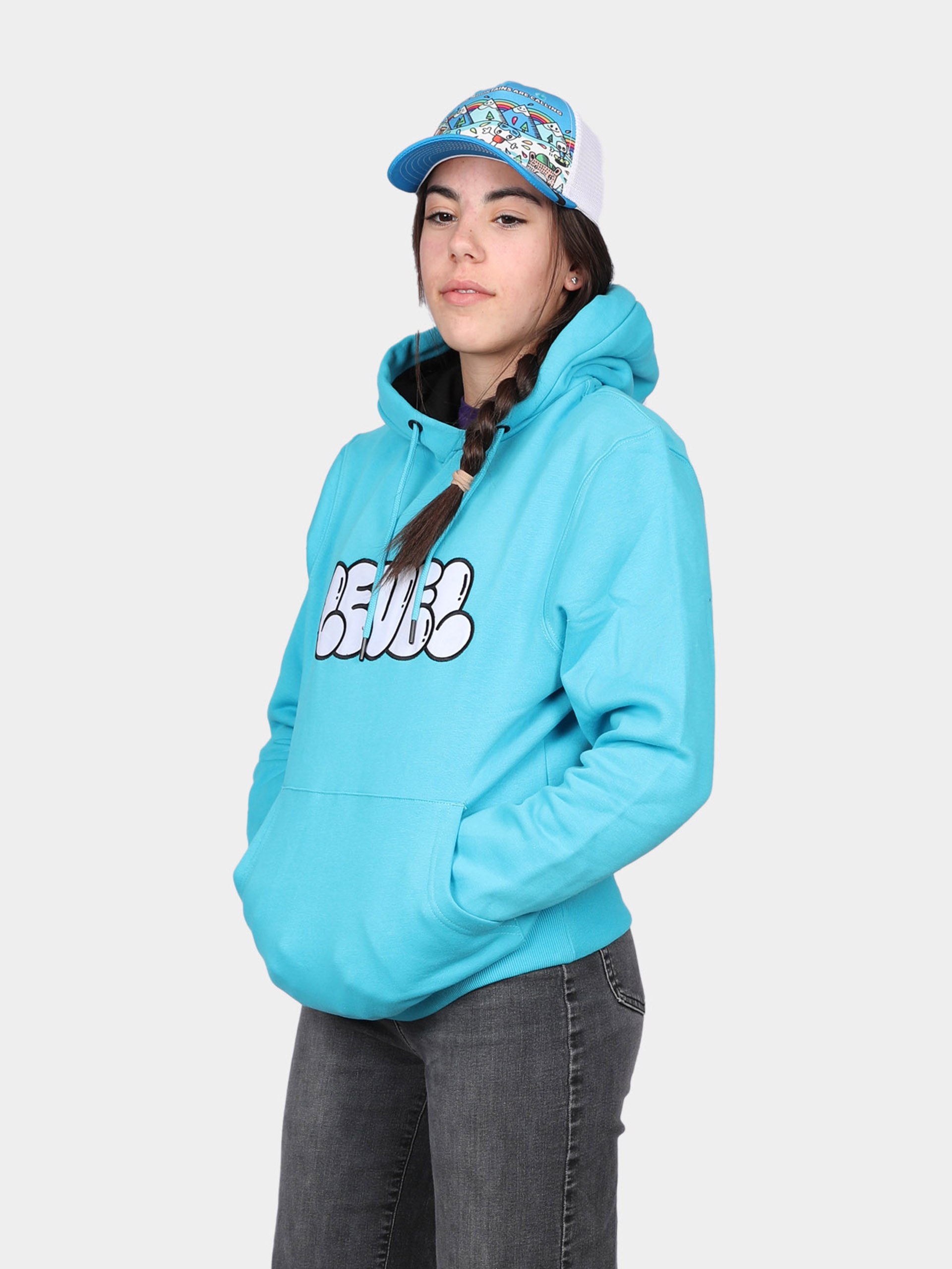 Суитшърт с качулка Level B Simo HD (light blue)