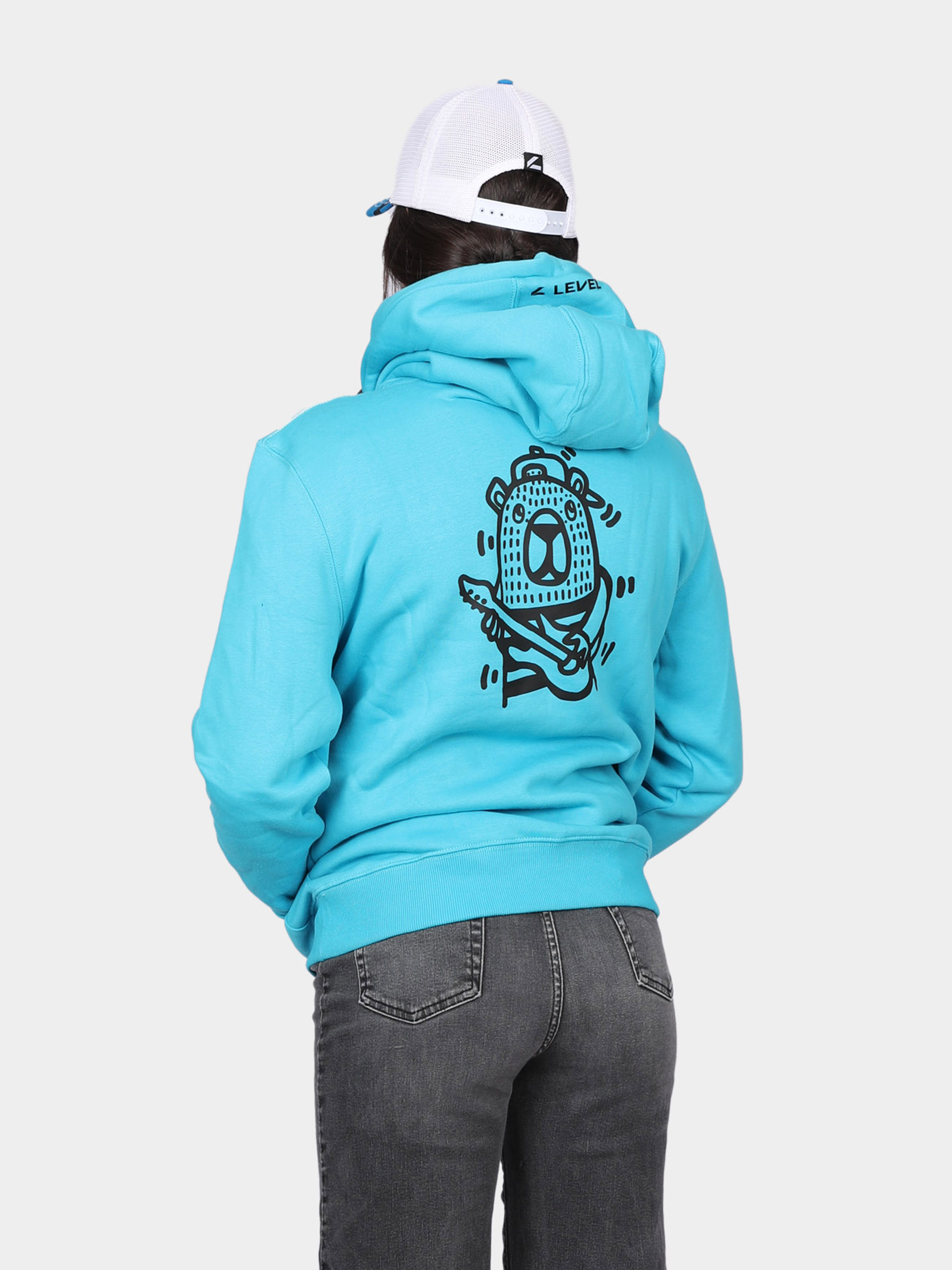 Суитшърт с качулка Level B Simo HD (light blue)