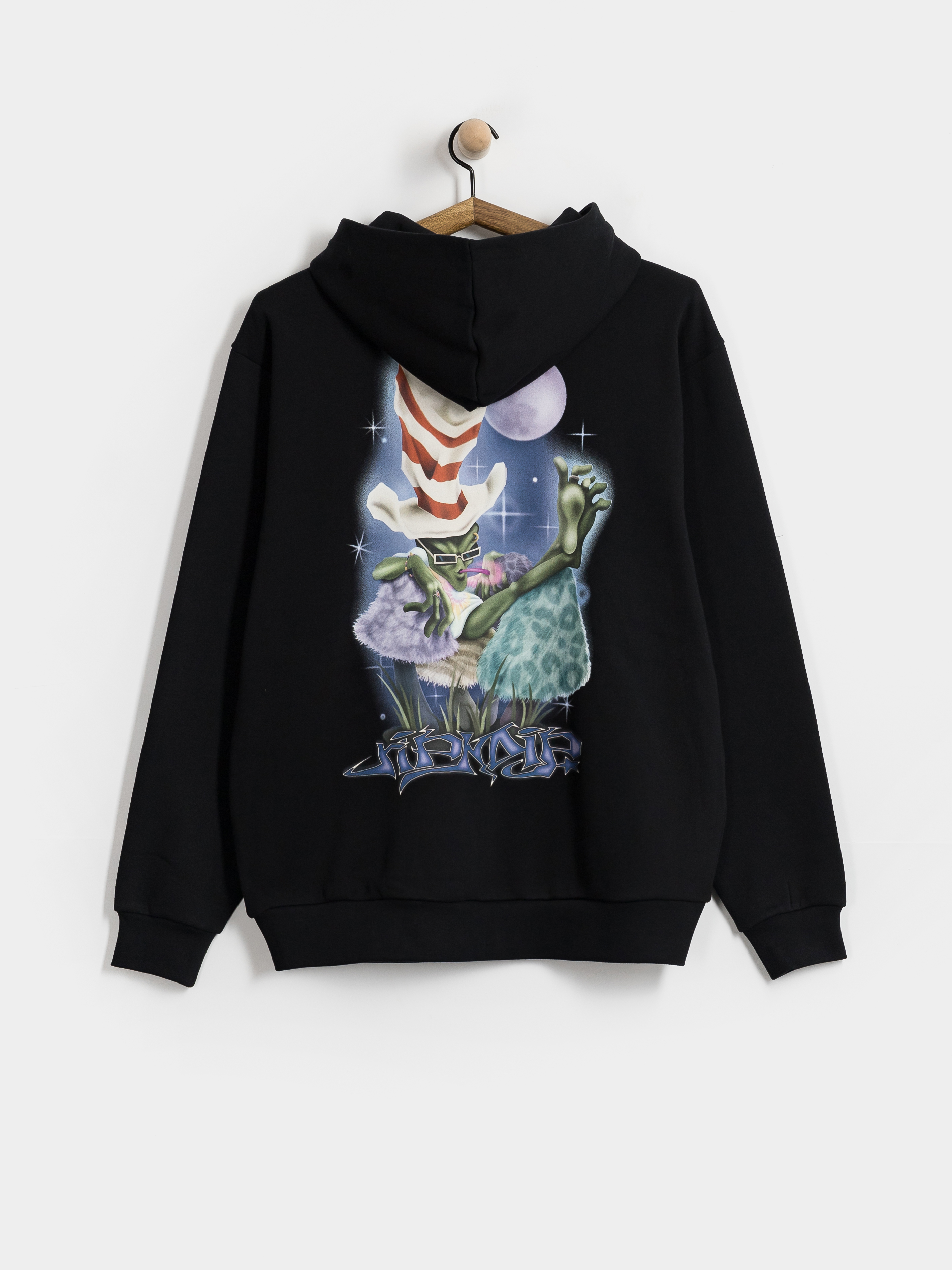 Суитшърт с качулка RipNDip Big Poe HD (black)