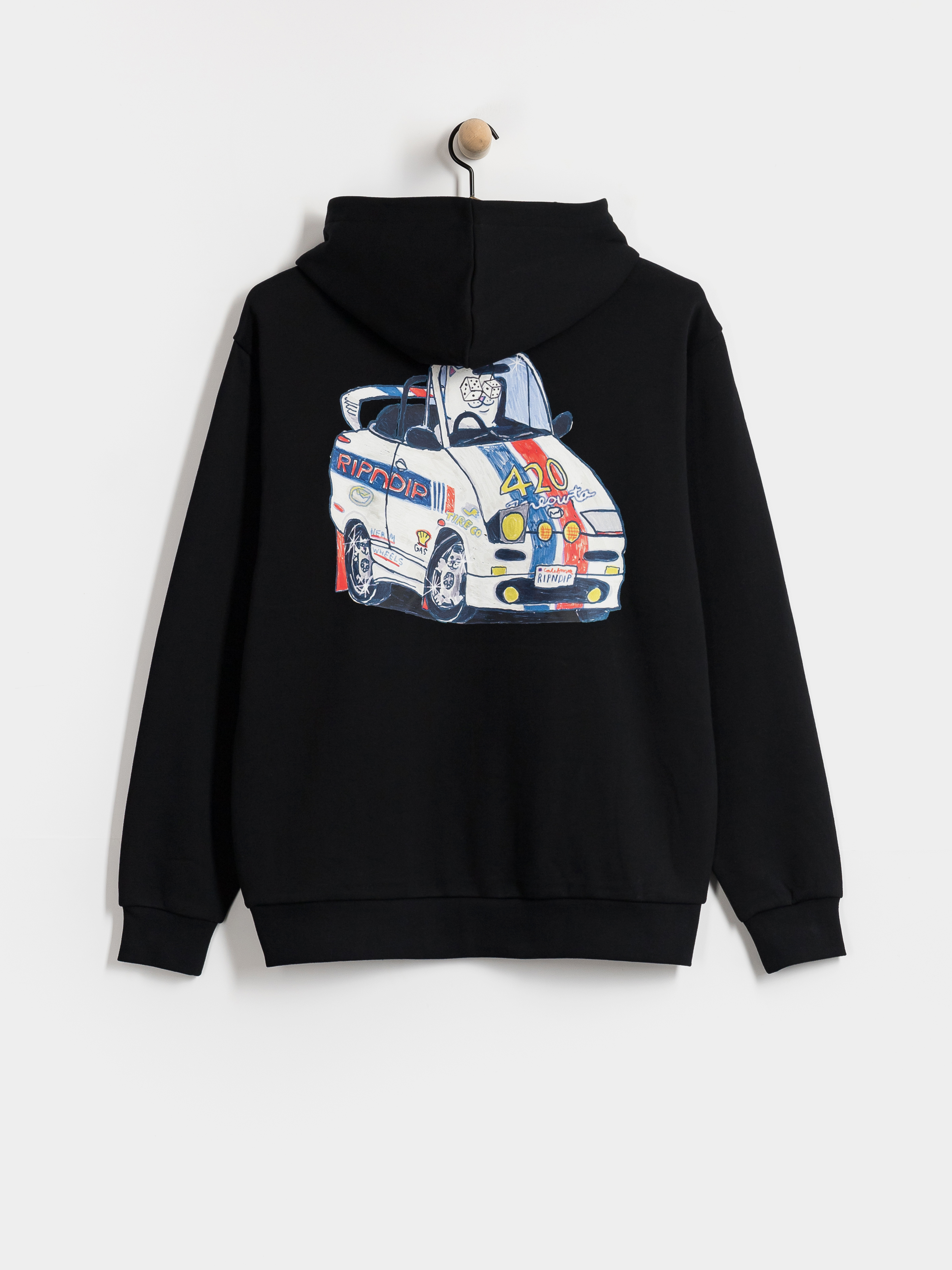 Суитшърт с качулка RipNDip 420 MPH HD (black)