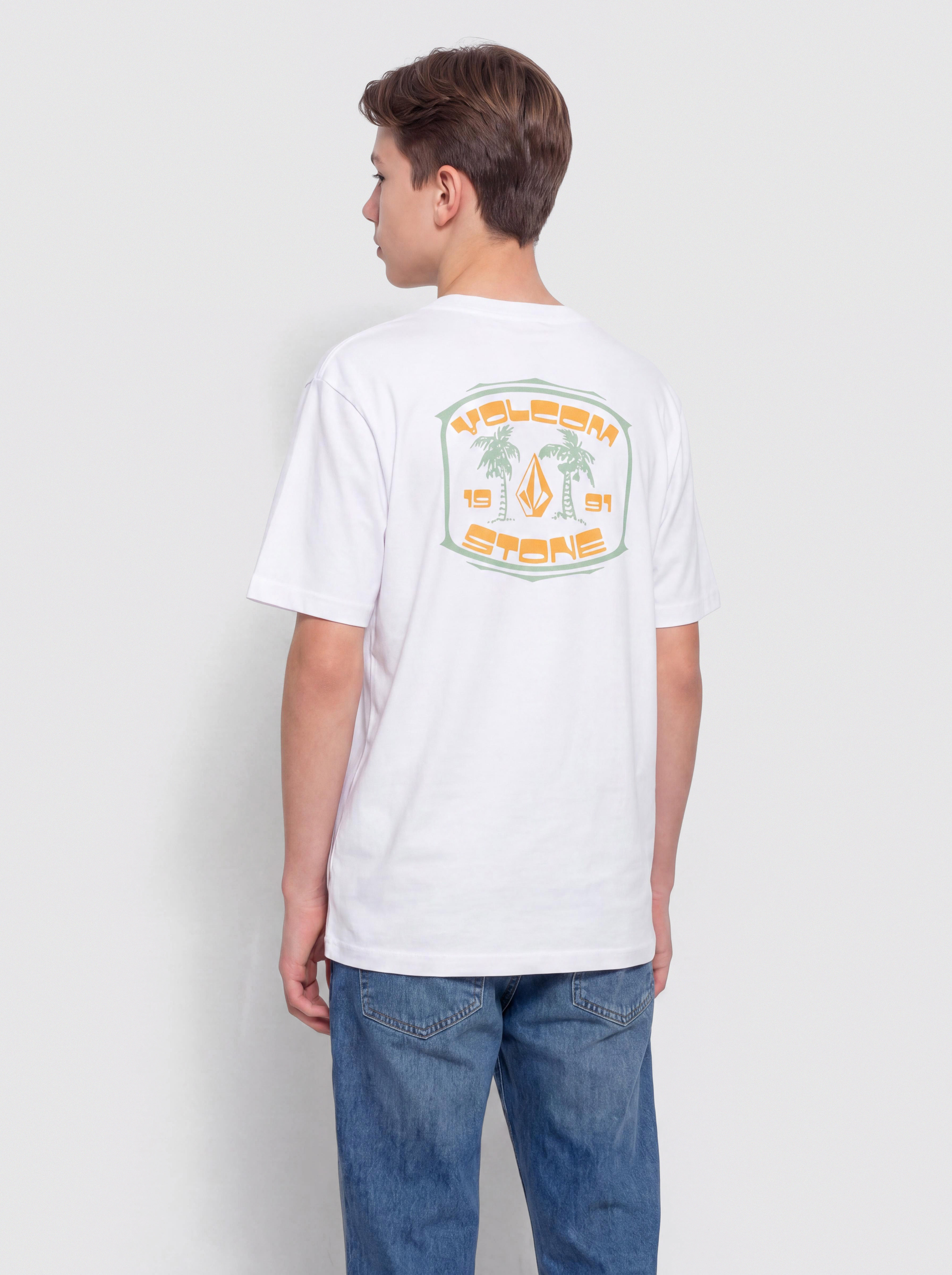 Тениска Volcom 91 Palm Bsc JR (white)
