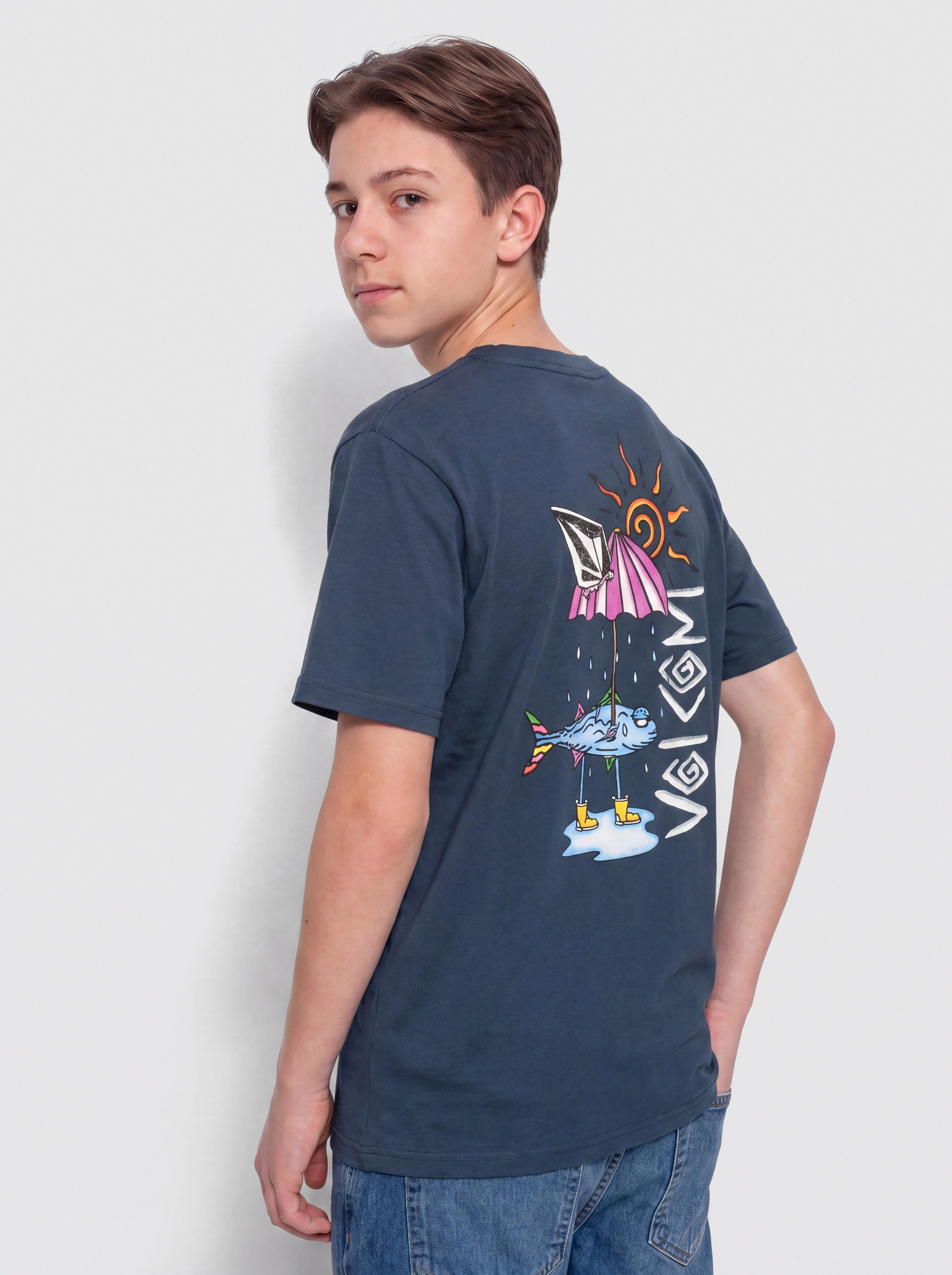 Тениска Volcom Sunfish Bsc JR (dust bowl indigo)