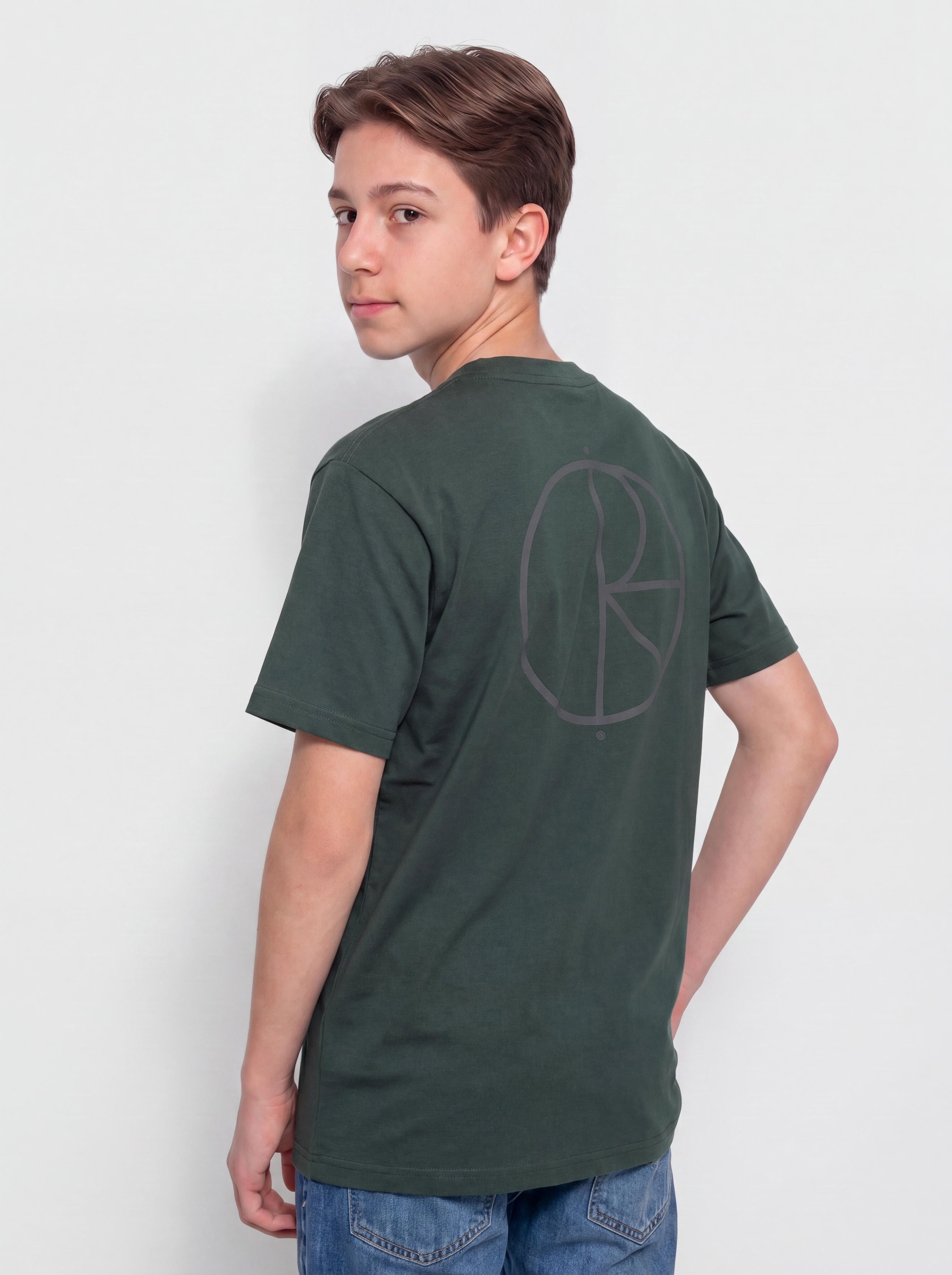 Тениска Polar Skate Stroke Logo Junior JR (green)