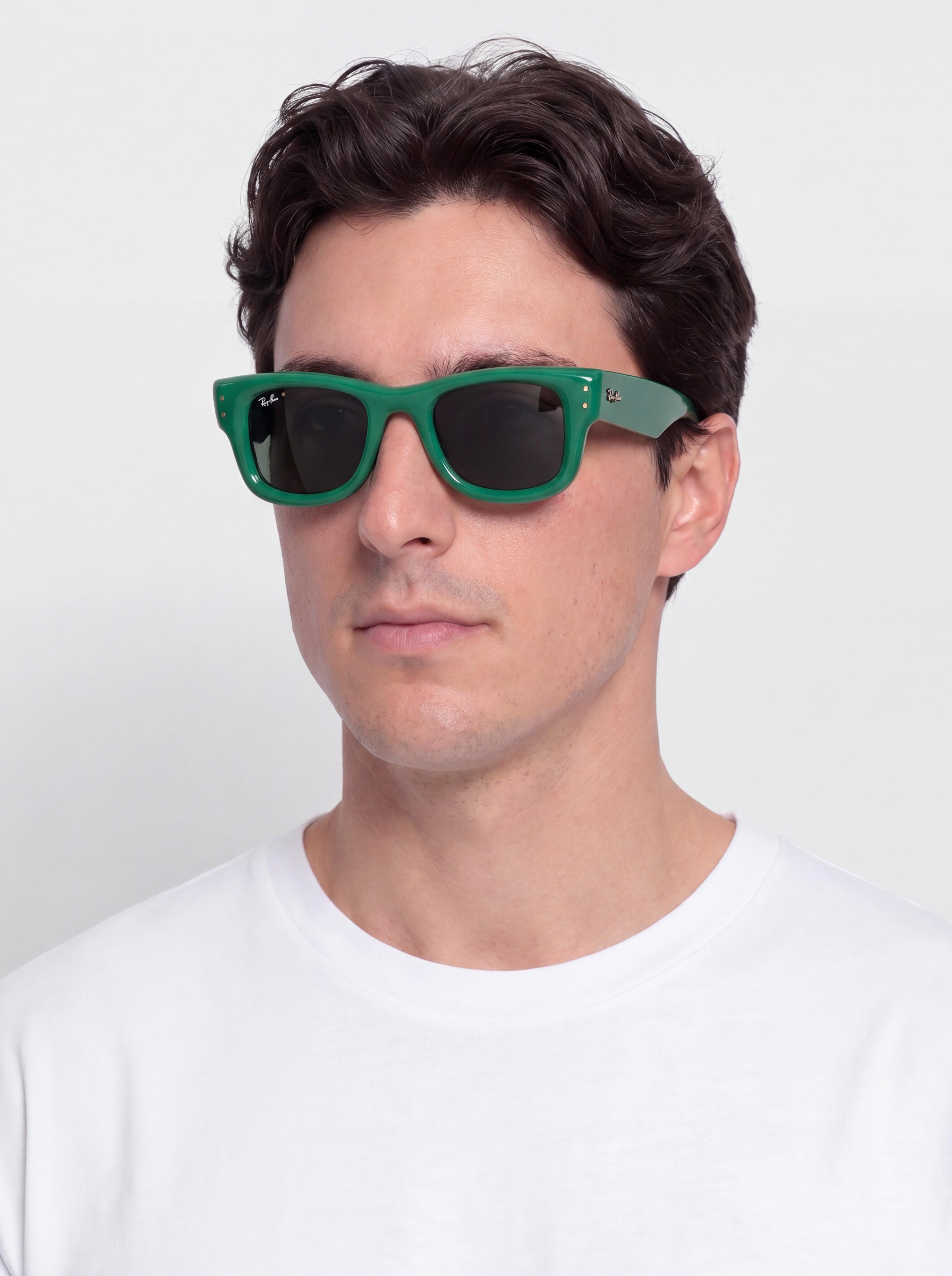Слънчеви очила Ray-Ban Wayfarer Puffer (polerowany zielony/ultra czarny)