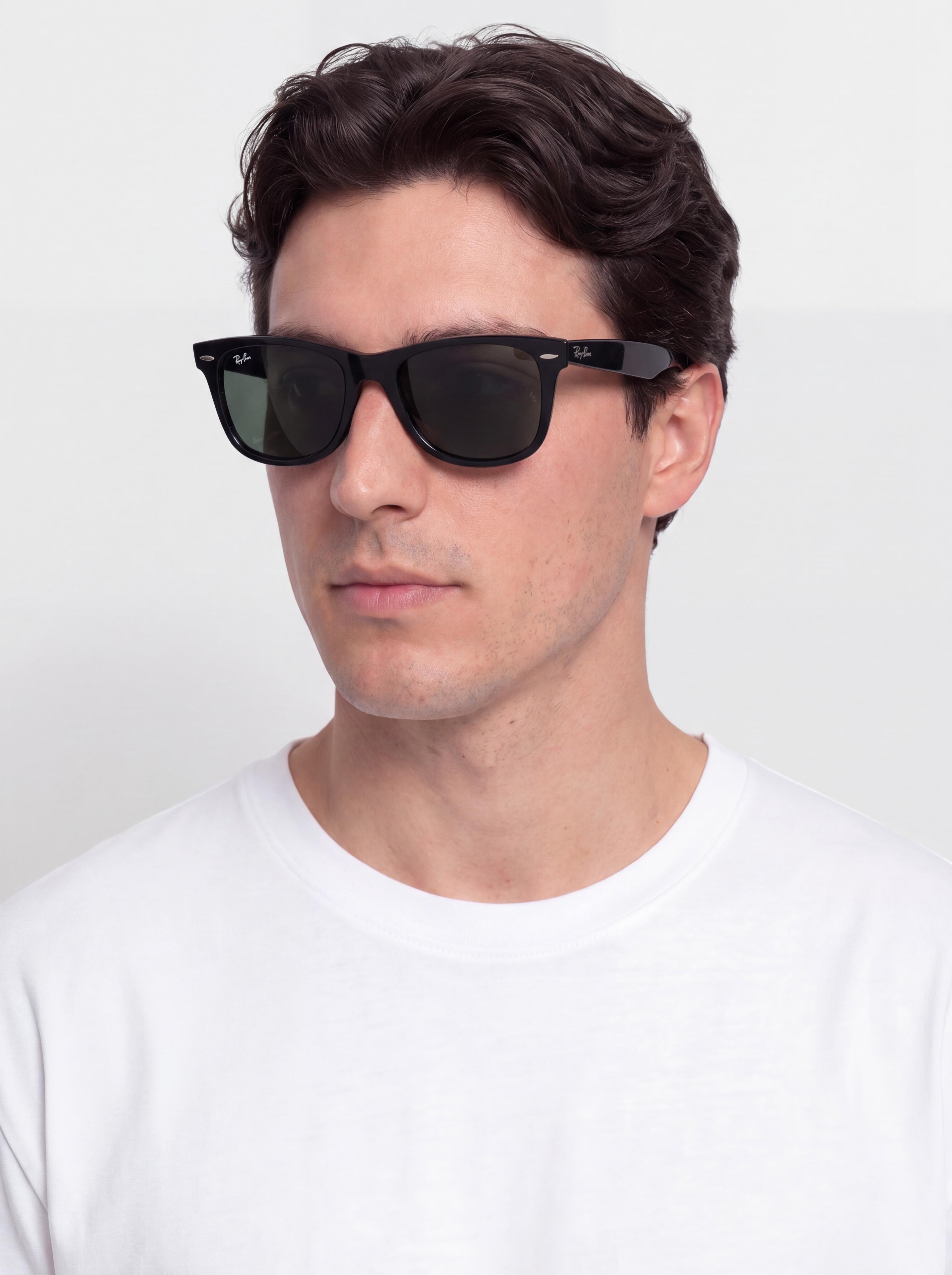 Слънчеви очила Ray-Ban Original Wayfarer Classic (polerowany czarny/zielone g-15)