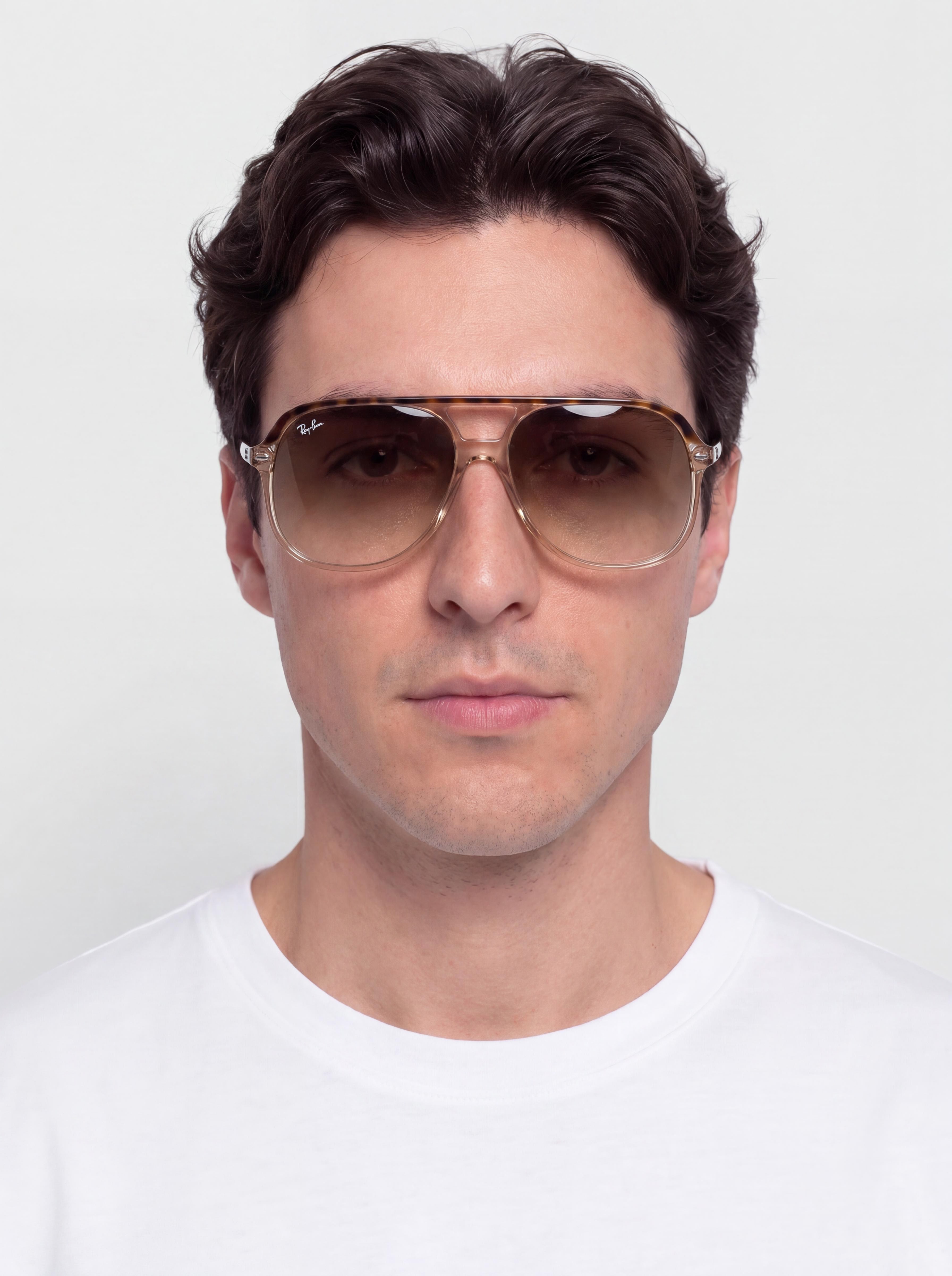 Слънчеви очила Ray-Ban Bill (polerowany hawana przezroczyste brązowe/jasnobrązowy gradalny)