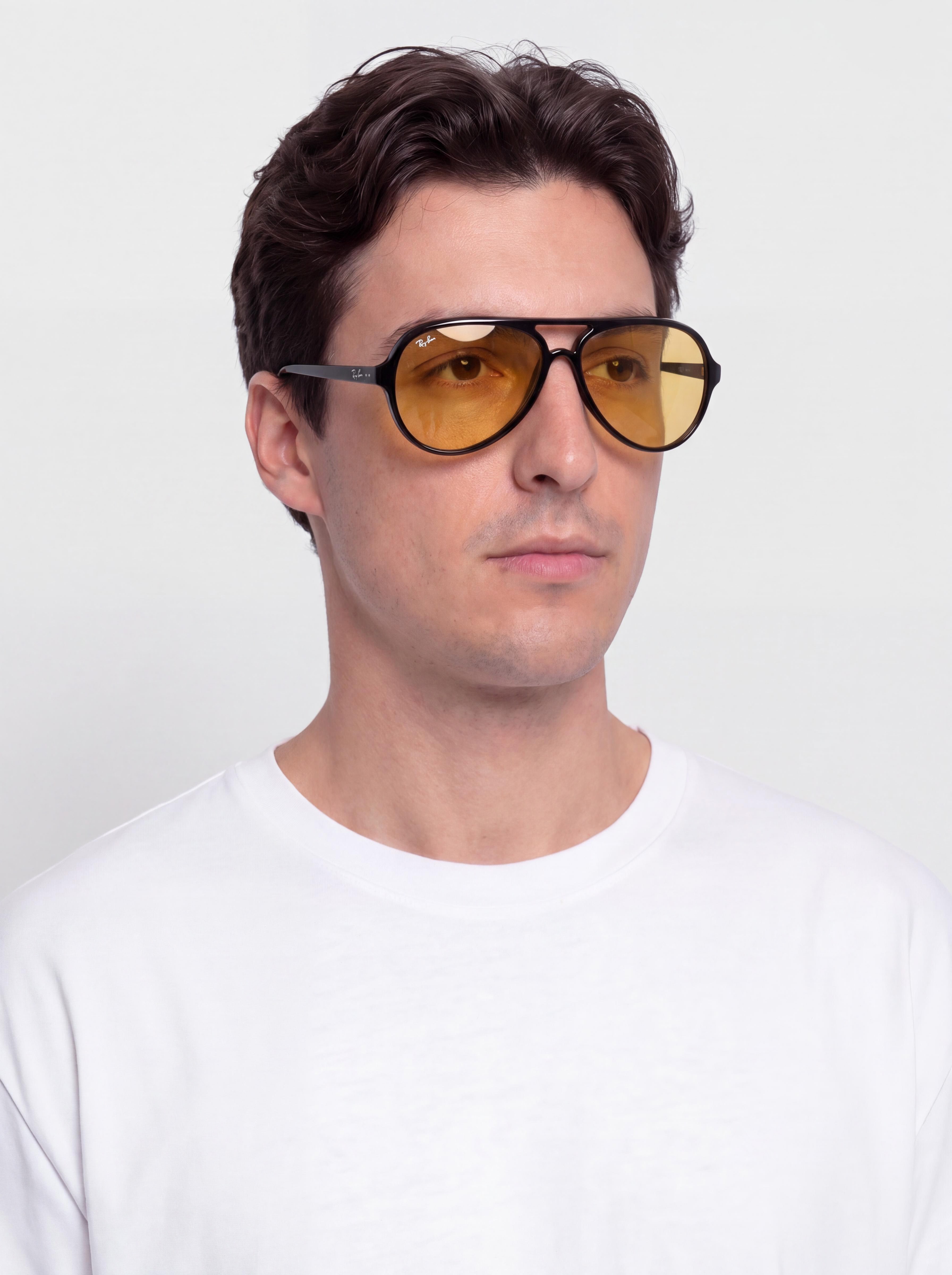 Слънчеви очила Ray-Ban Cats 5000 Classic Summer Capsule (polerowany czarny/pomarańczowy)