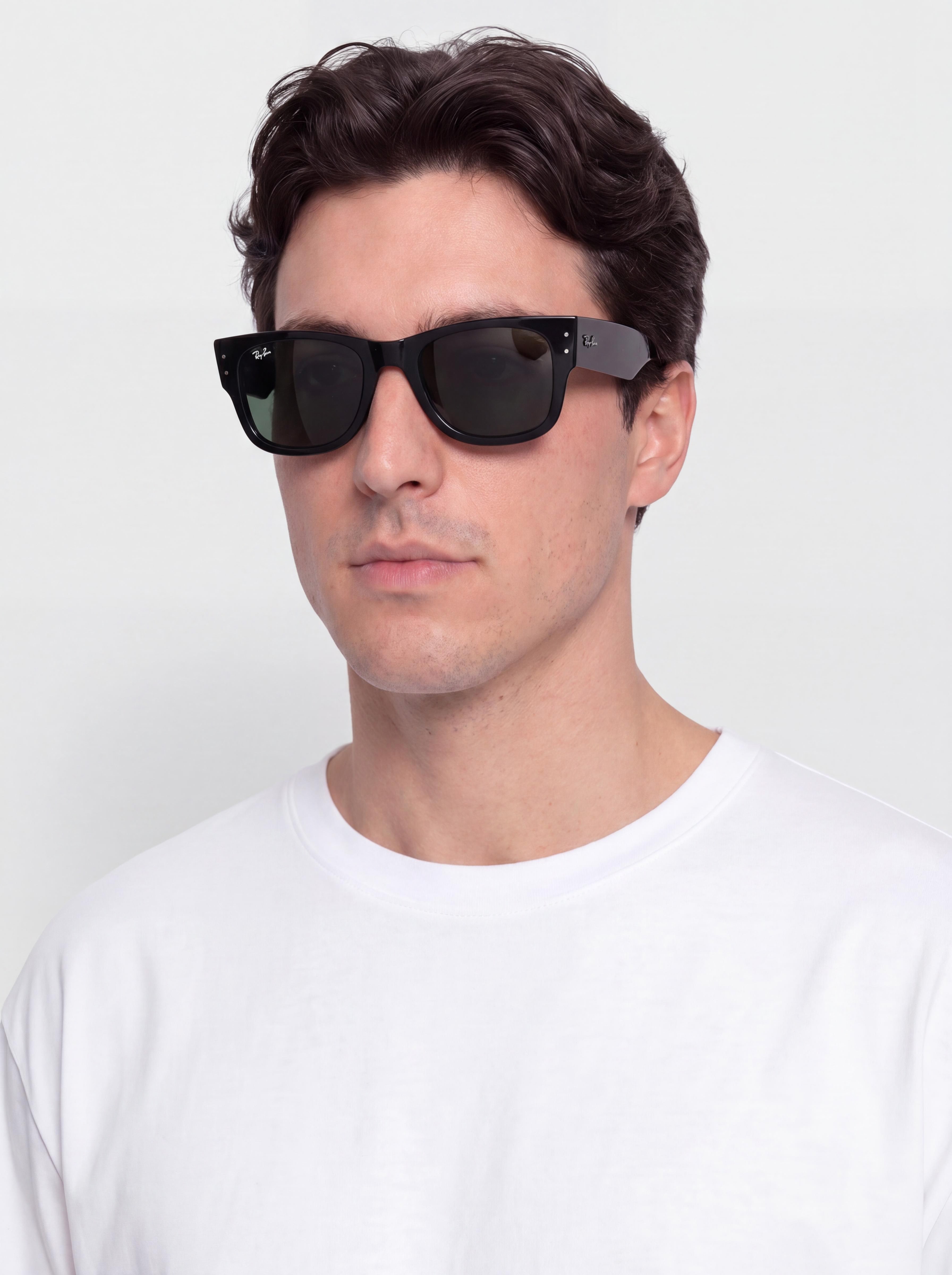 Слънчеви очила Ray-Ban Mega Wayfarer (polerowany czarny/zielony)