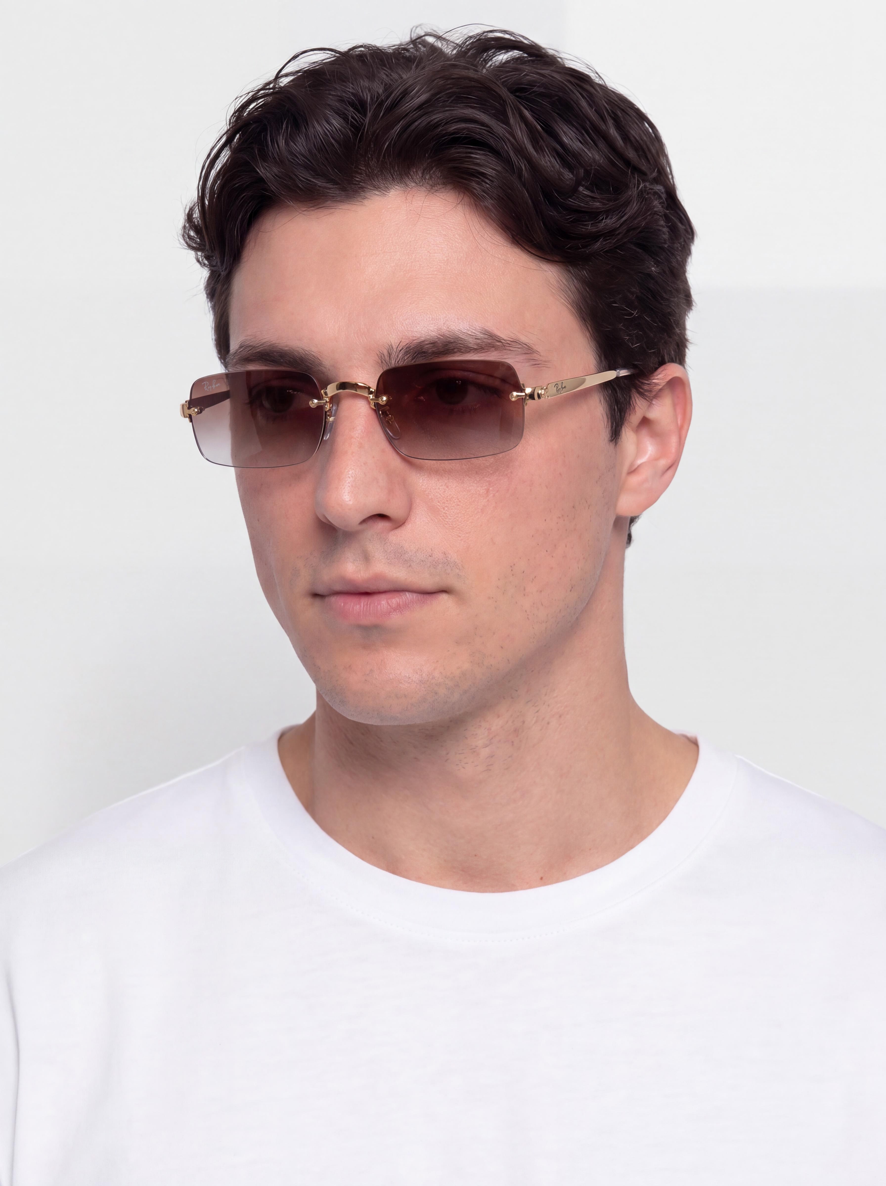 u0421u043bu044au043du0447u0435u0432u0438 u043eu0447u0438u043bu0430 Ray-Ban Rb3928 By A$Ap Rocky (polerowany zu0142oto arista/przezroczysty ciemnopurpurowy gradalny)