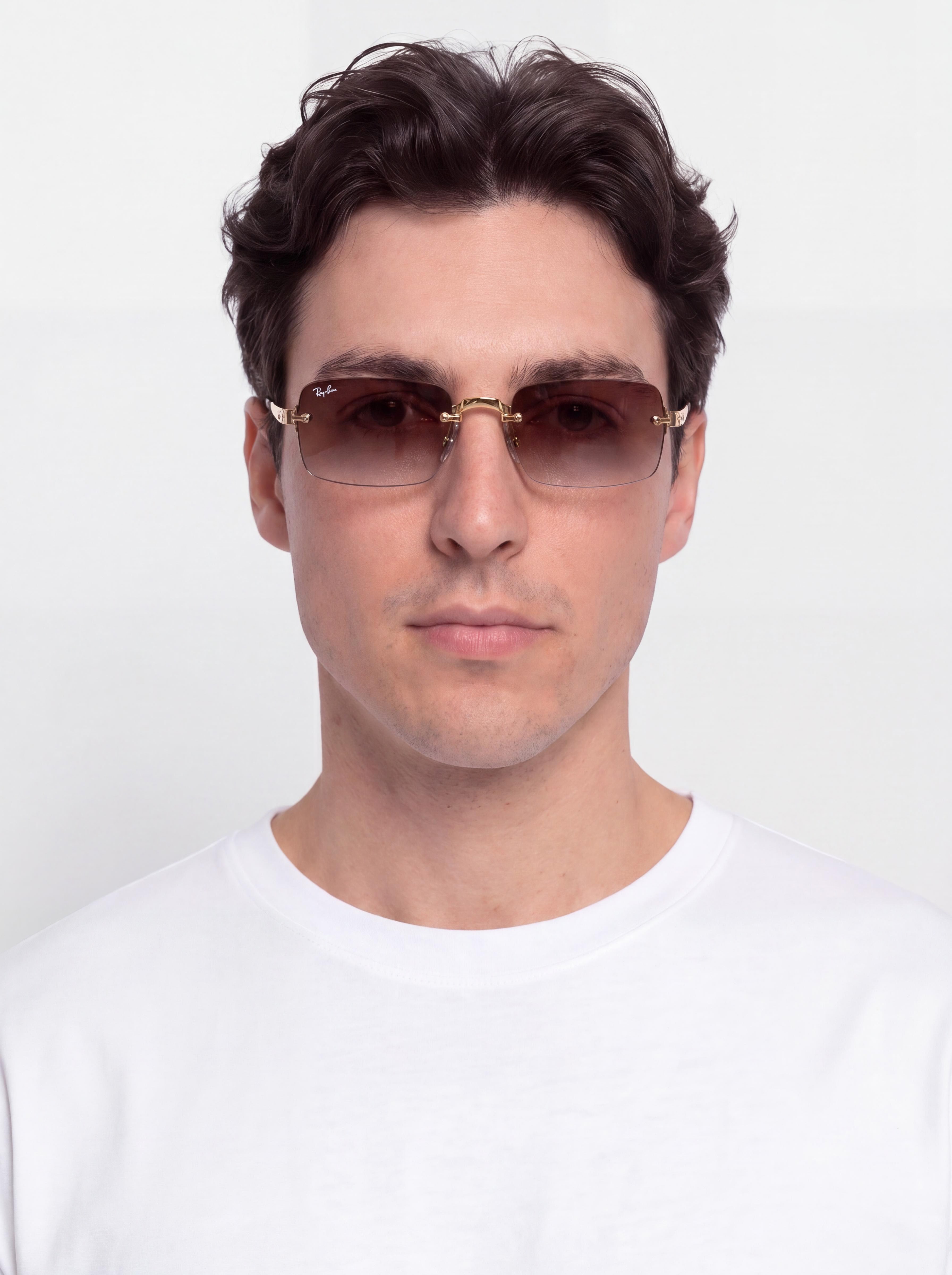 Слънчеви очила Ray-Ban Rb3928 By A$Ap Rocky (polerowany złoto arista/przezroczysty ciemnopurpurowy gradalny)
