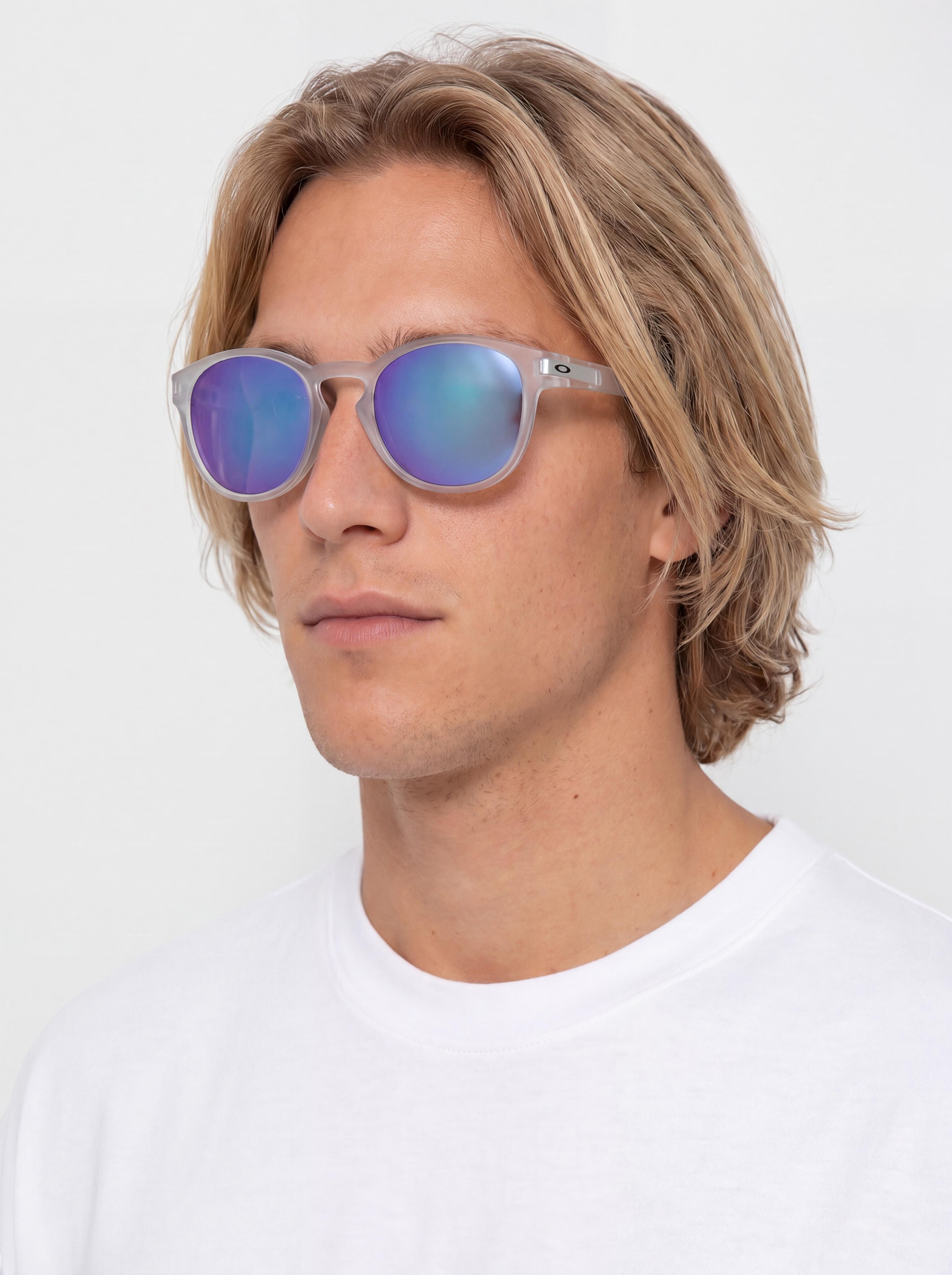 Слънчеви очила Oakley Latch (matte clear/prizm sapphire polarized)