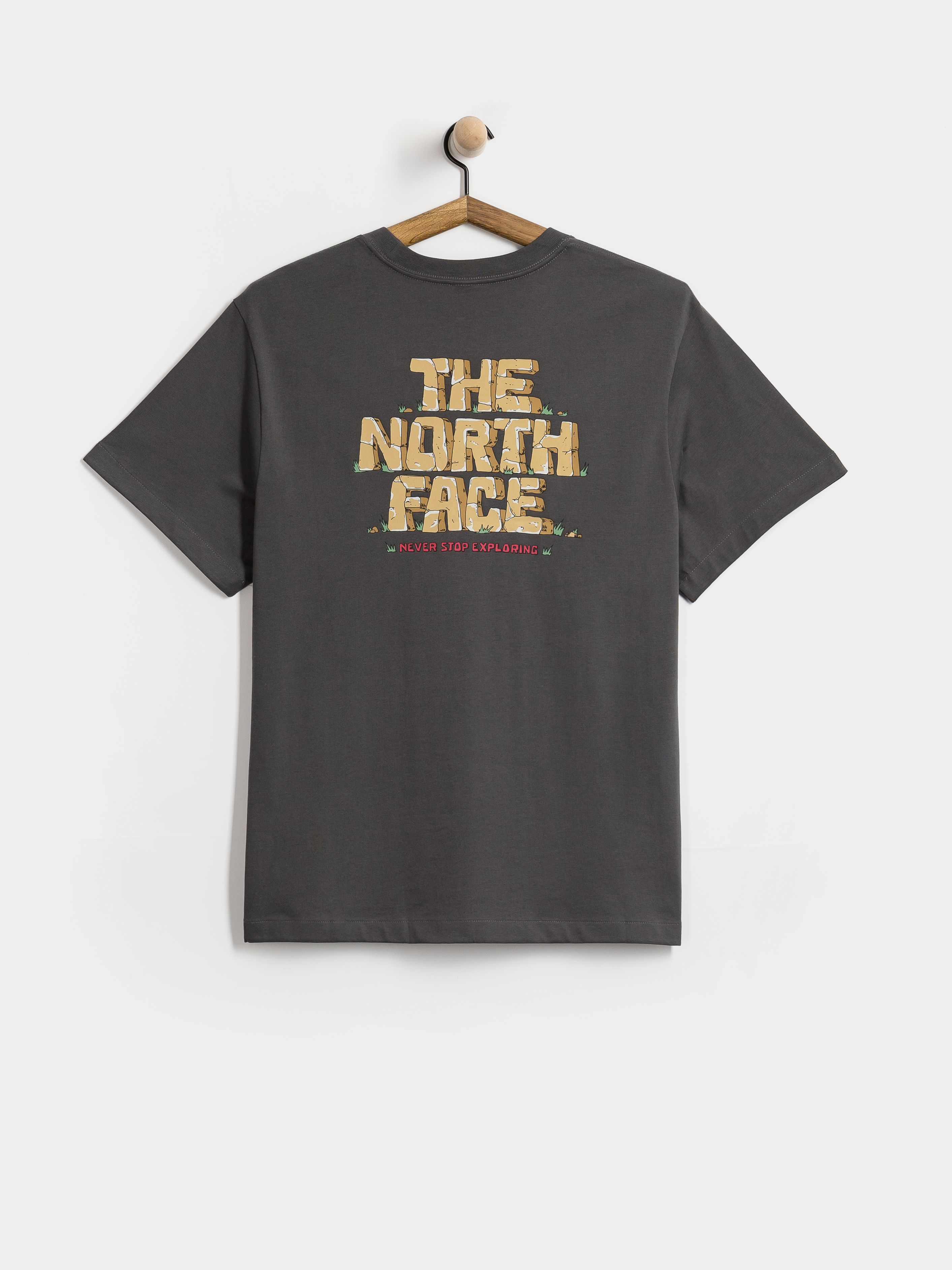Тениска The North Face Stone Logo Relaxed (anthracite grey)
