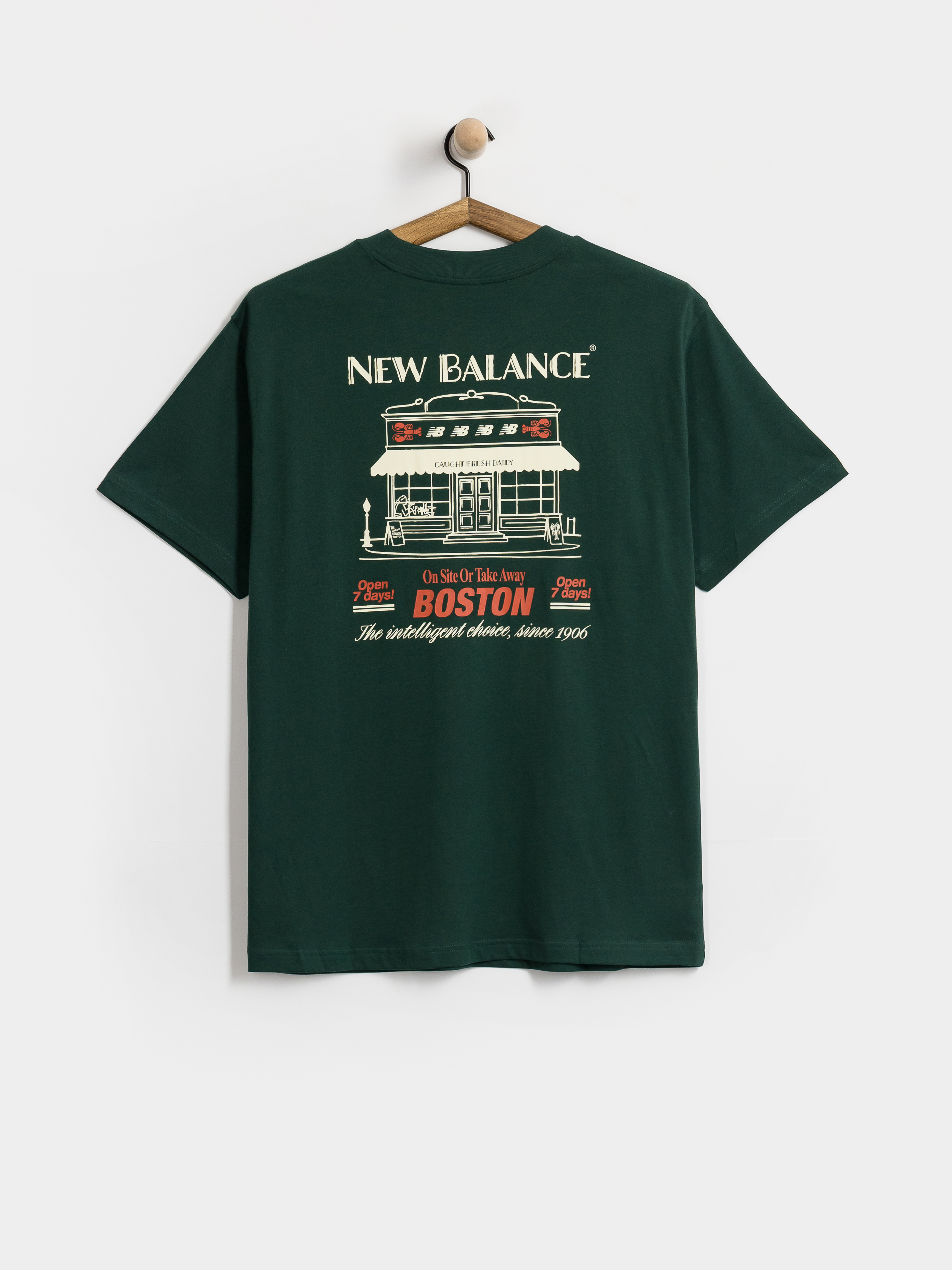 Тениска New Balance Grab a Bite Boston (nordic green)