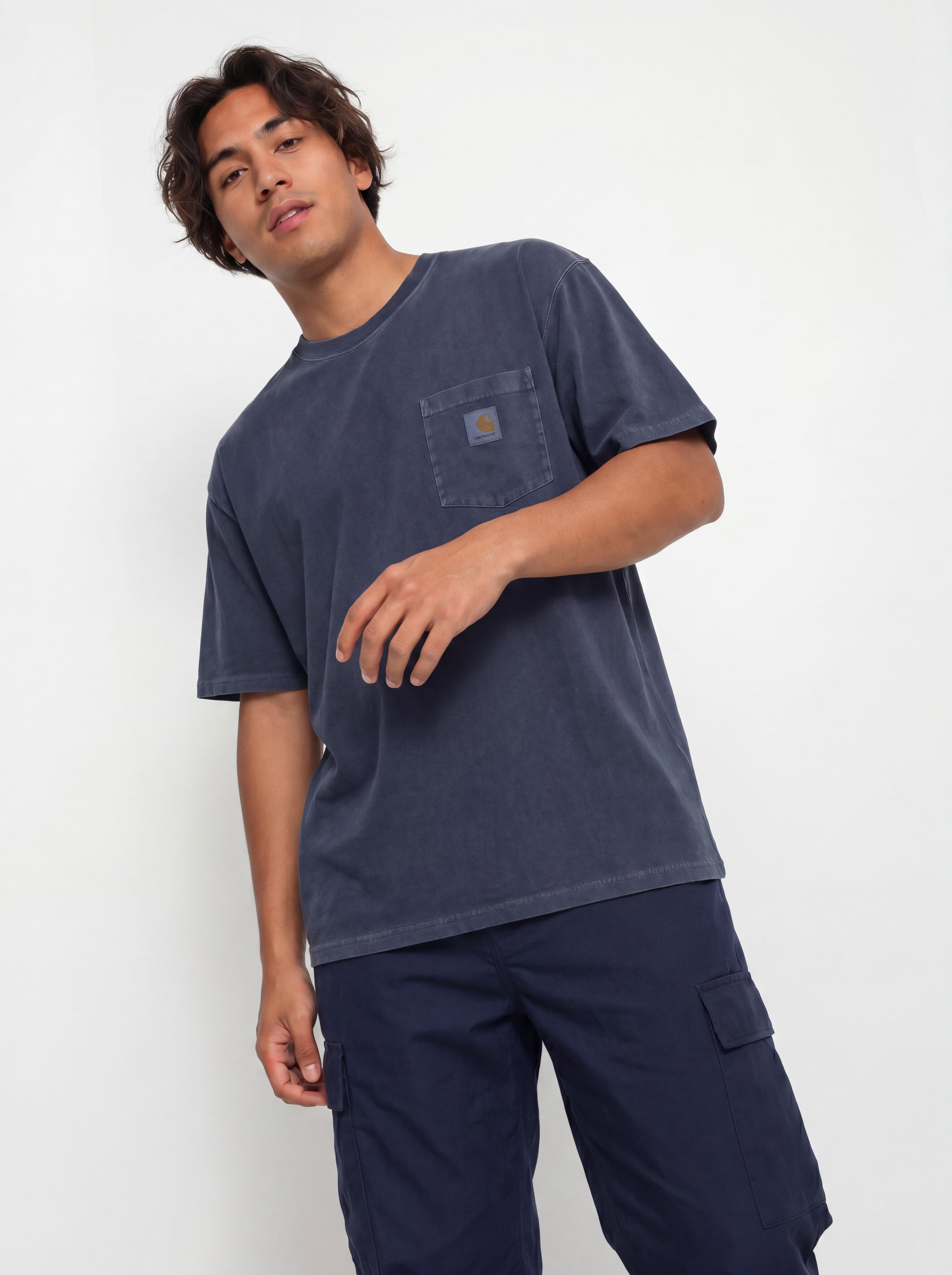 Тениска Carhartt WIP Loose Pocket (dark navy)